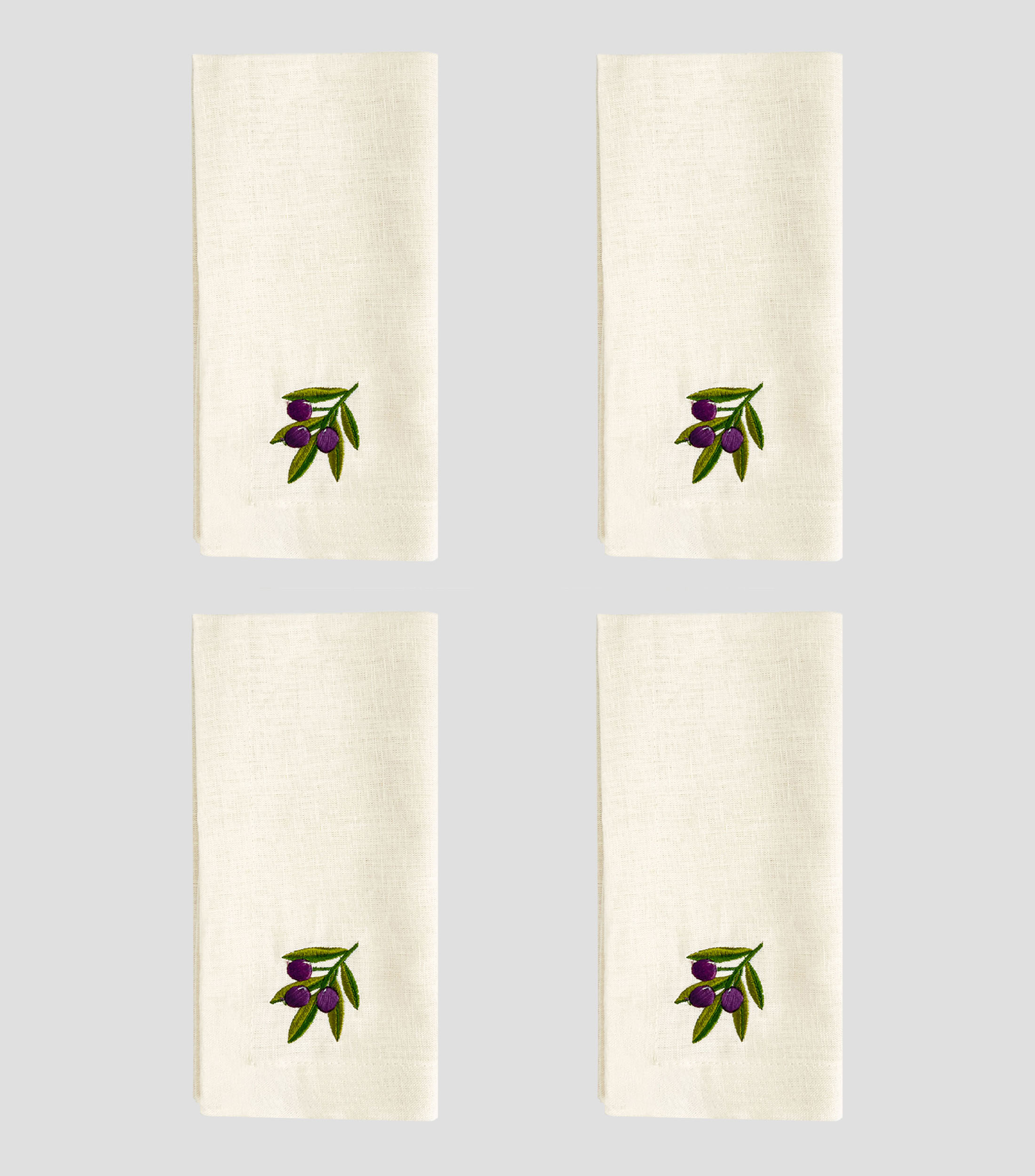 Set 4 Servilletas Olivo Aceituna
