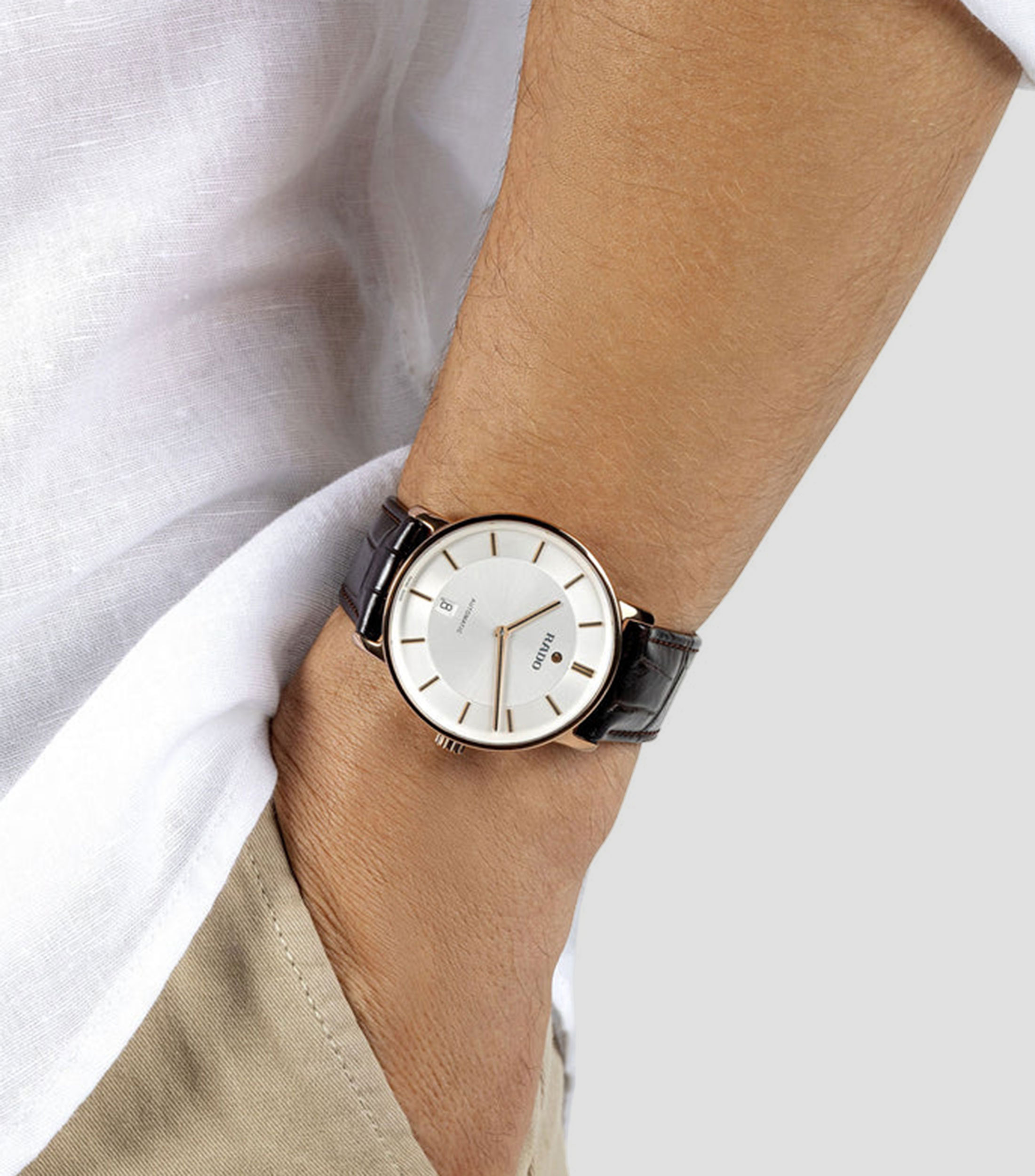 Reloj para Hombre Automático DiaMaster Thinline Classic Carátula Crema