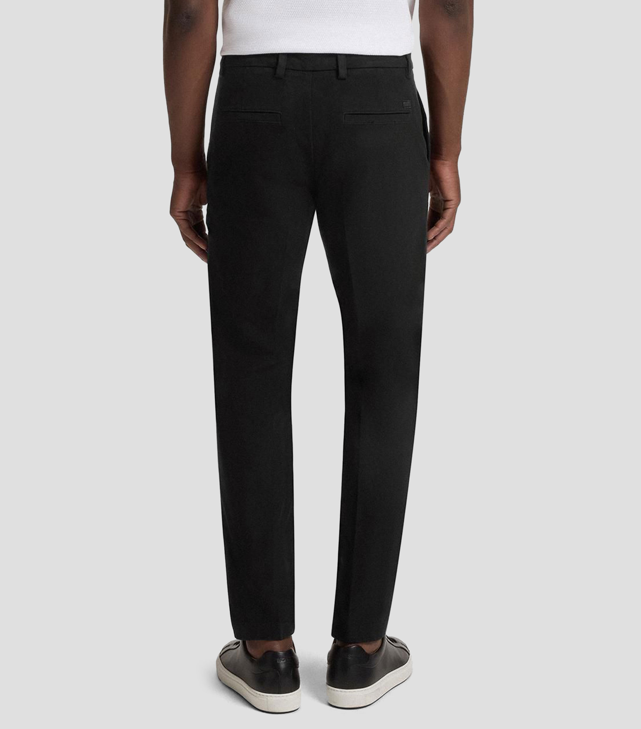 Pantalón slim de algodón elástico con estructura Hombre