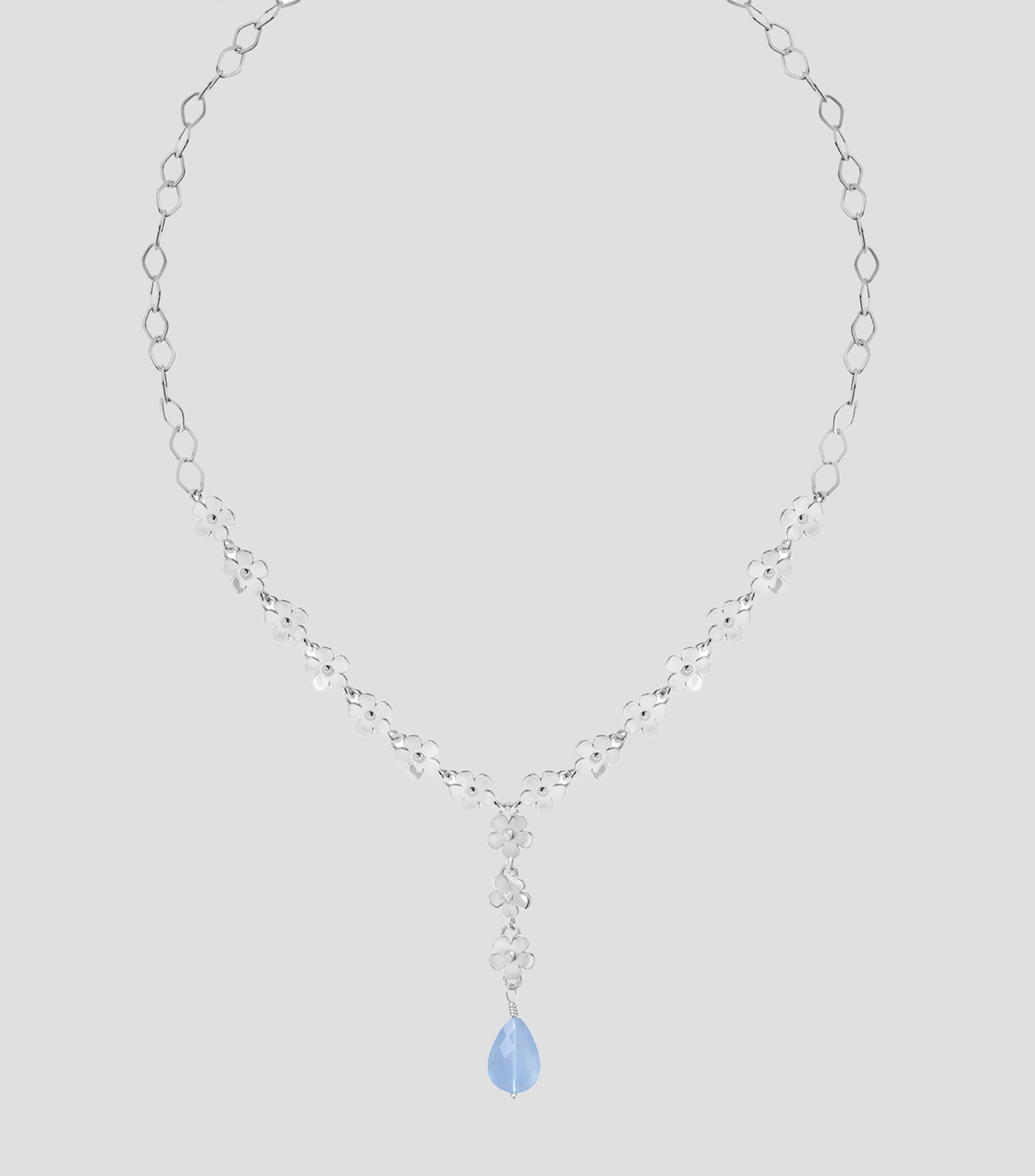 Collar en Plata .925 flores Mujer