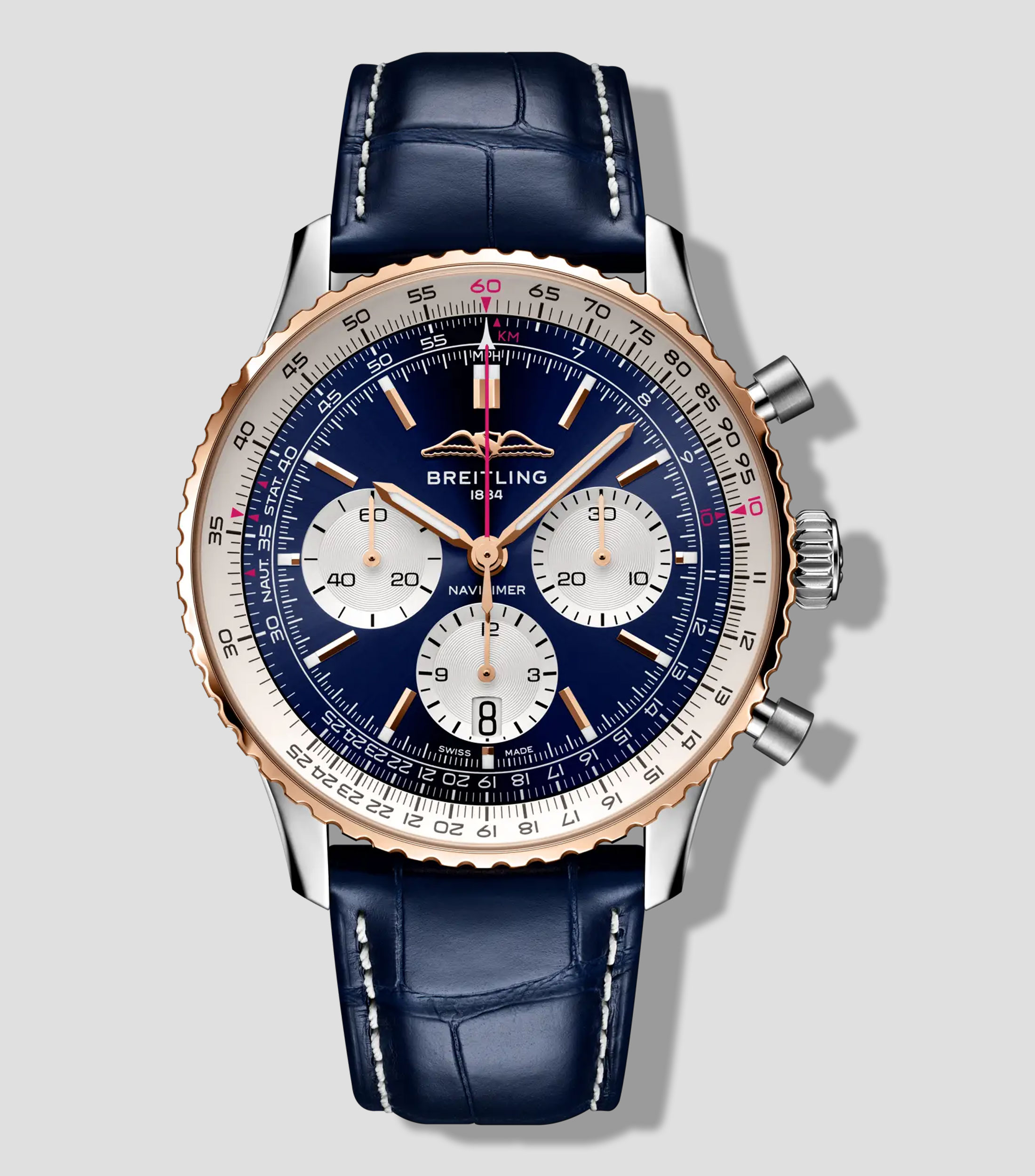 Reloj Unisex Navitimer B01 Chronograph 43 Aeroméxico Edition casual, plateado