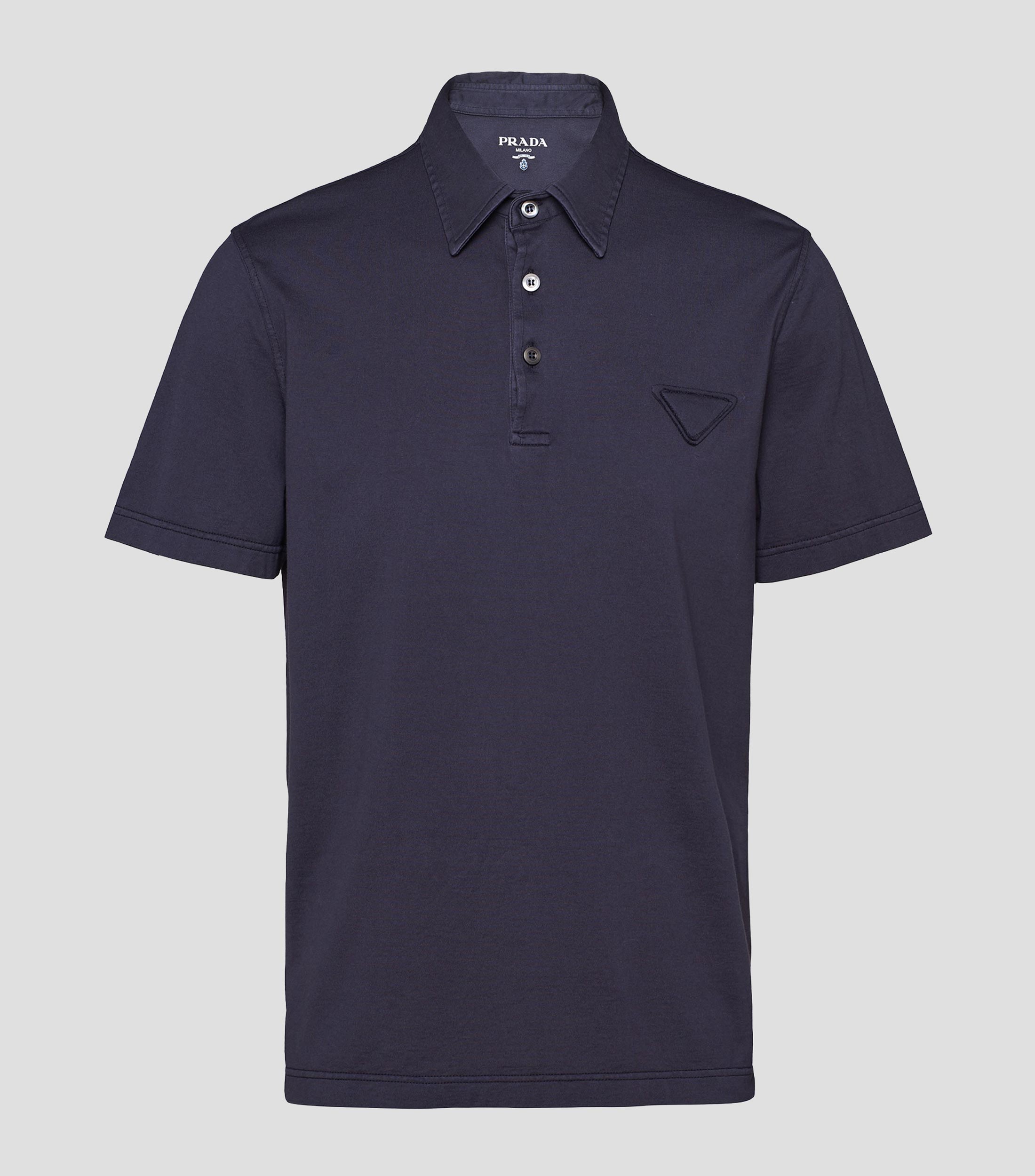 Playera tipo polo con manga corta lisa Hombre