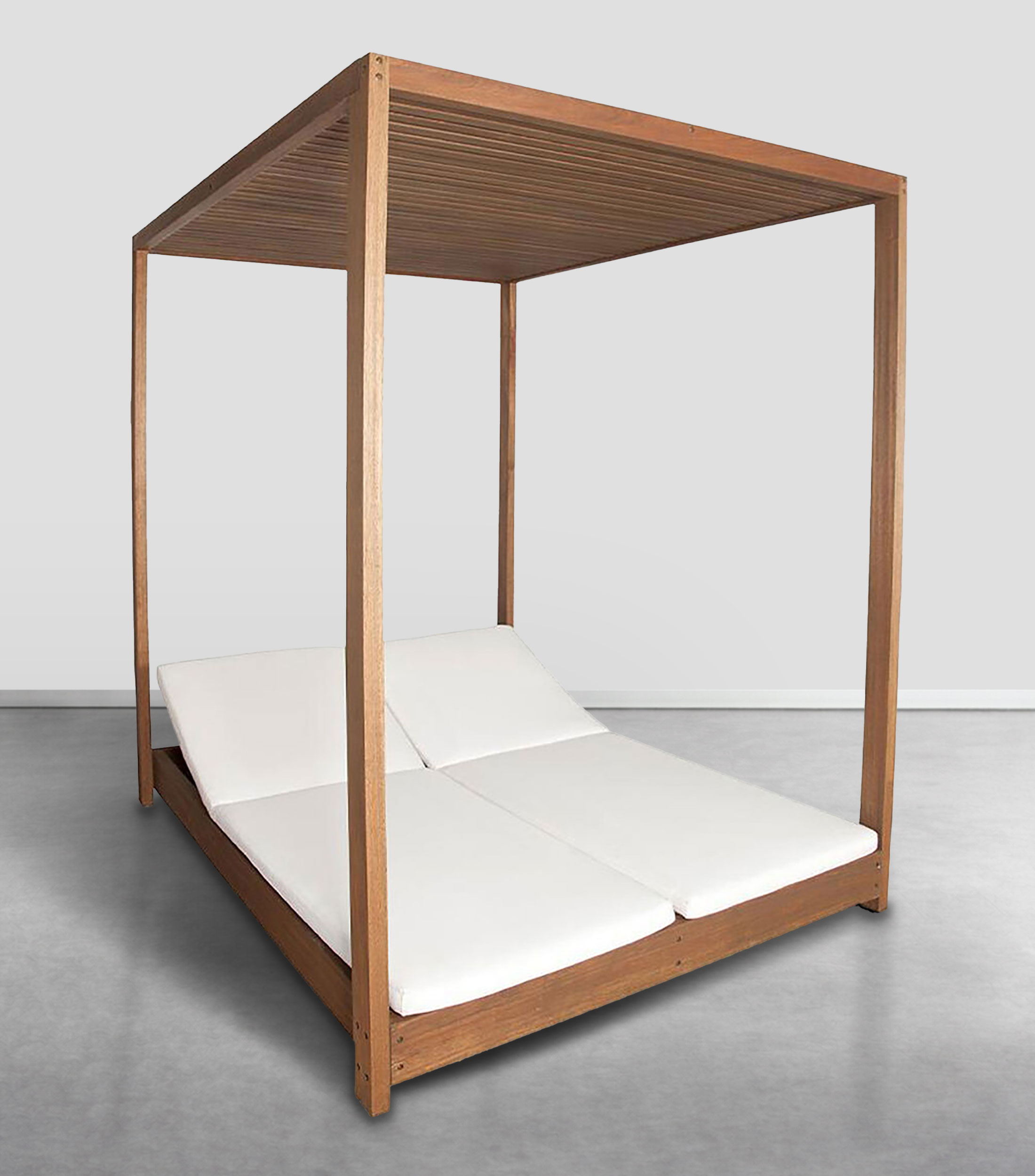 Gazebo con 2 Camastros en Madera Grandis