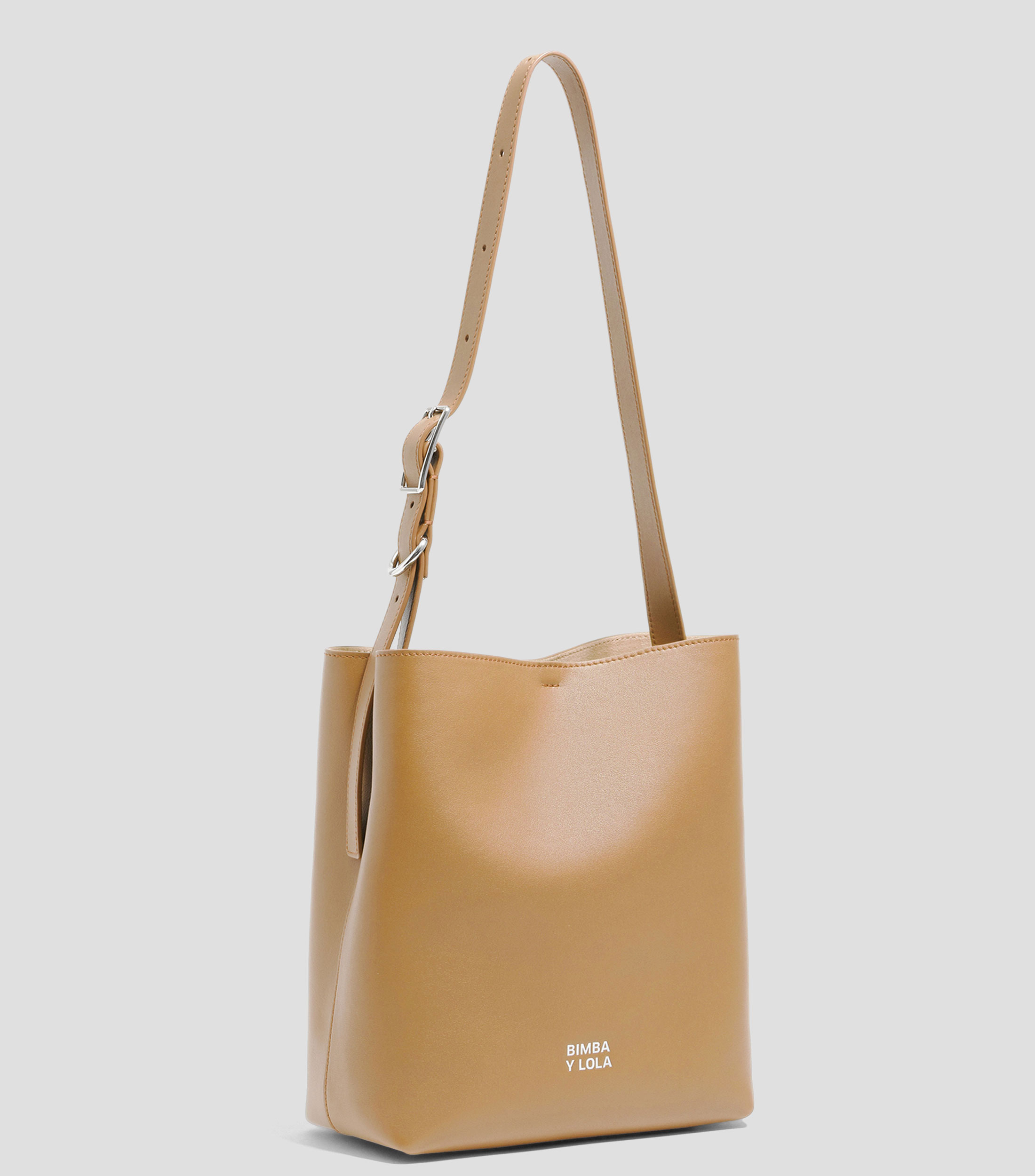 Bolsa Shoulder en piel Carlino lisa Mujer