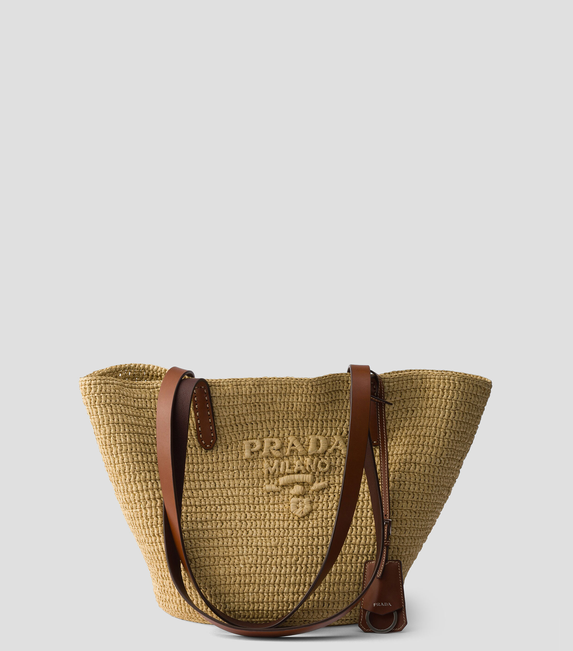 Bolsa Tote Beige con Correas de Piel, Mujer
