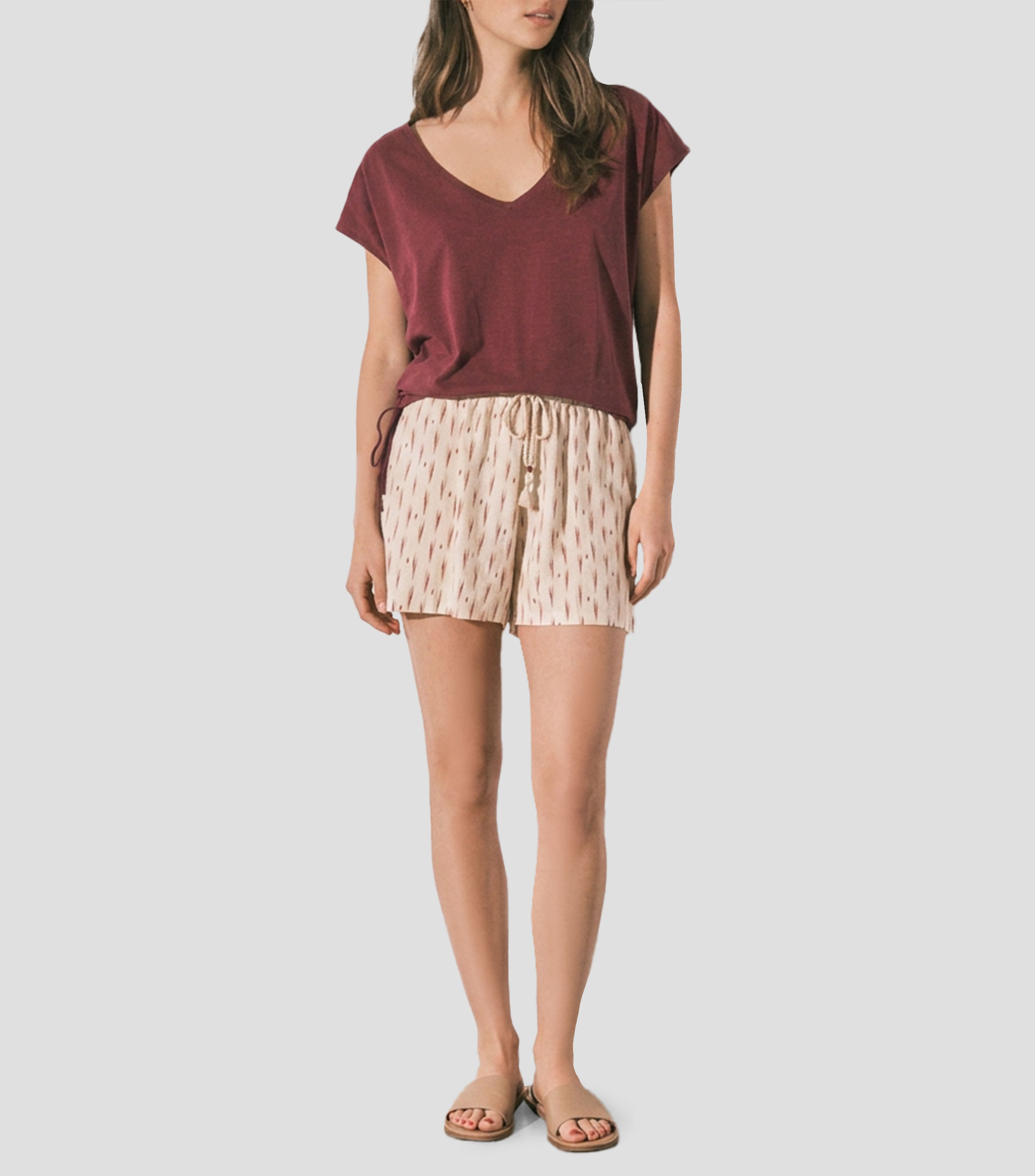 Playera pijama jaspeada Mujer