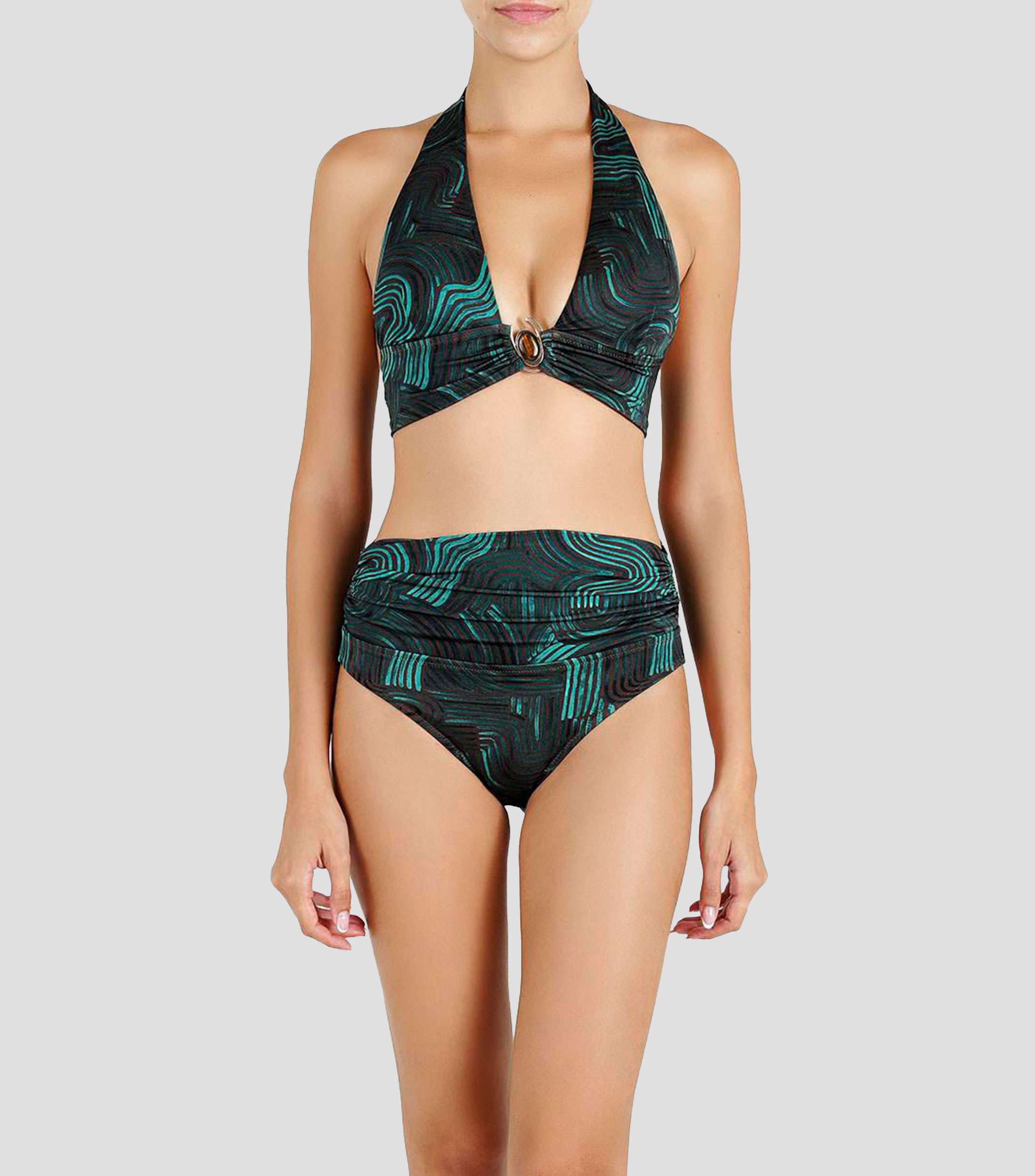 Bikini top Avío Cacao estampado Mujer