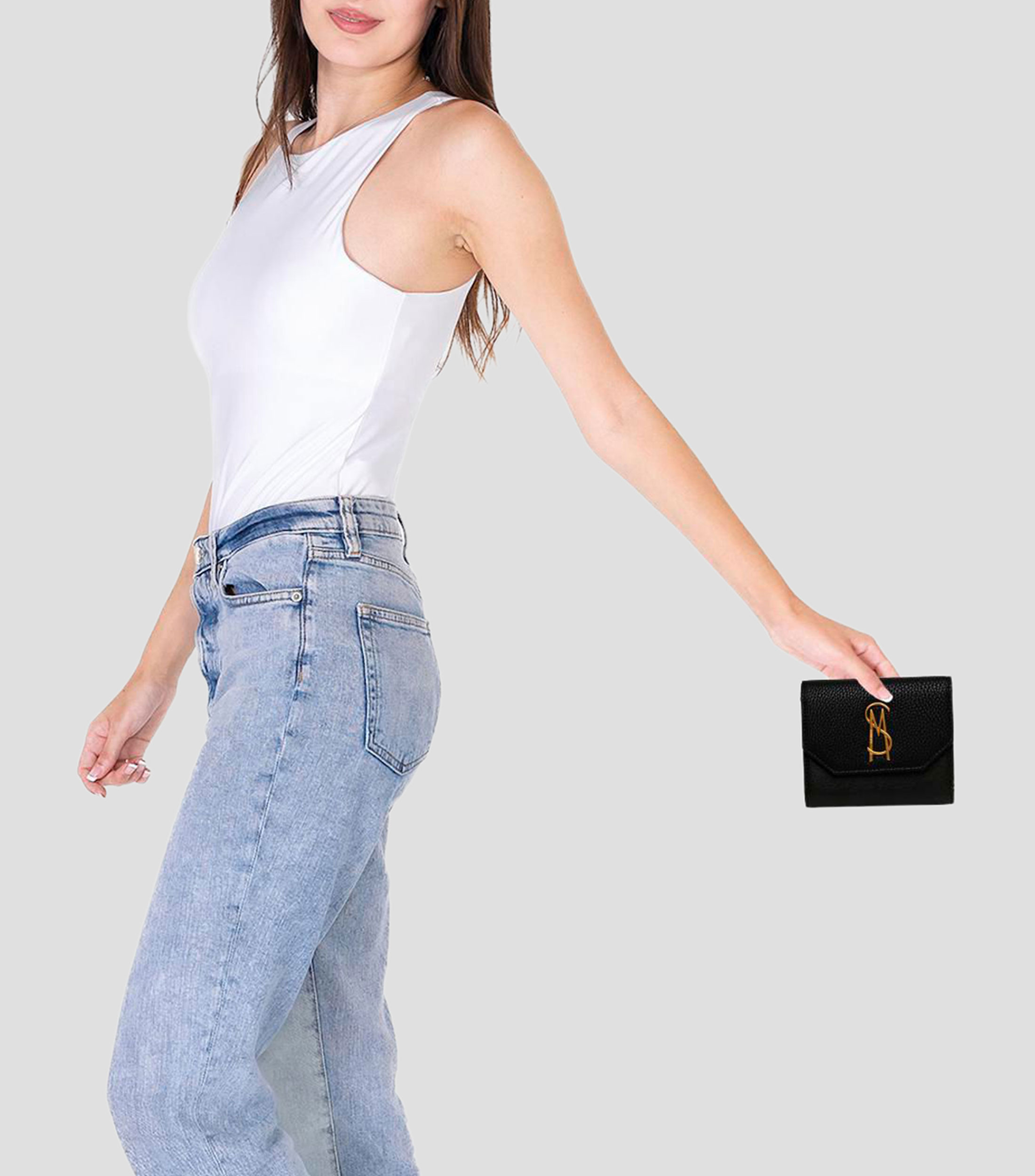 Cartera negra microdiseño Mujer