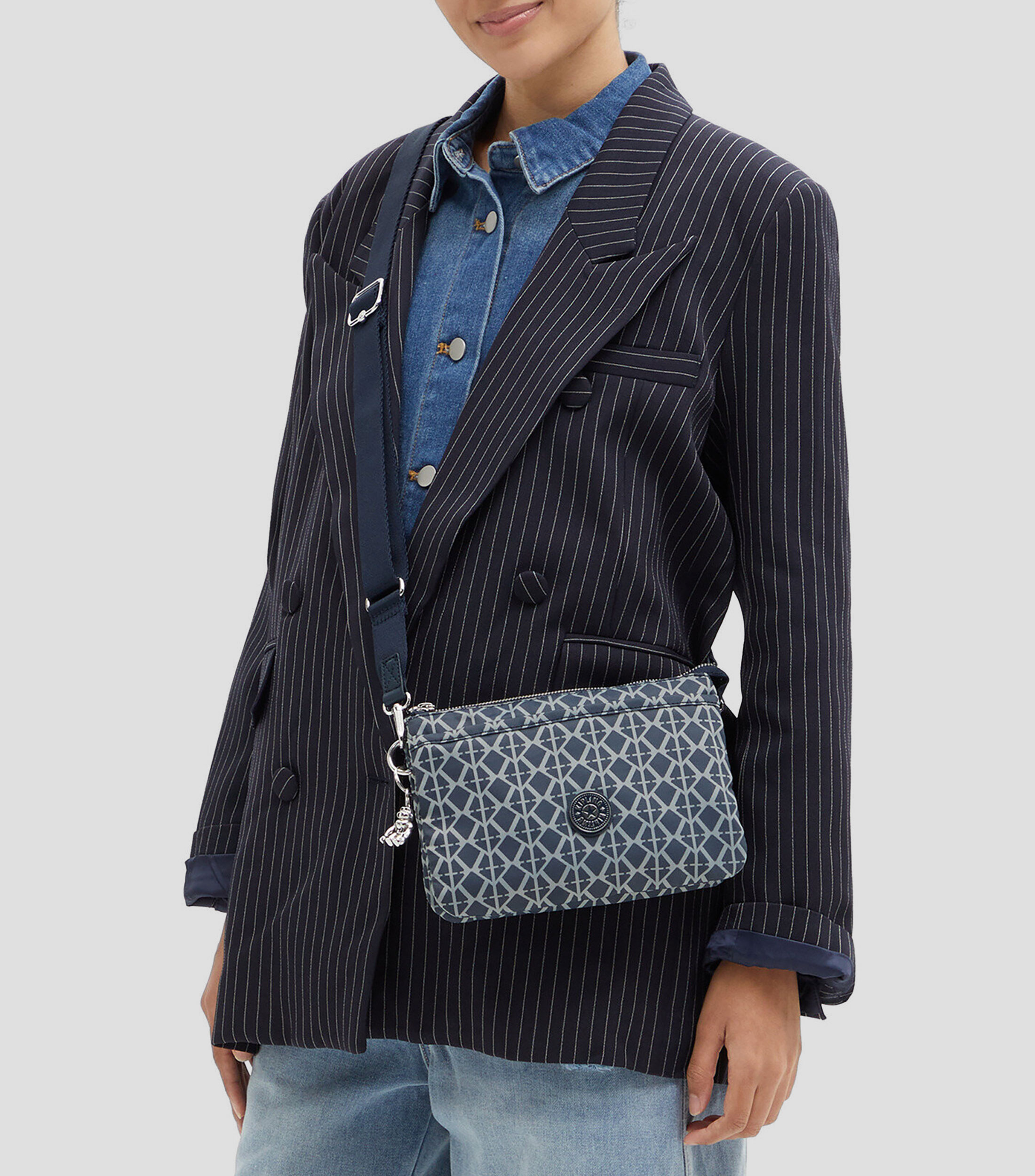 Bolsa crossbody azul Riri estampada Mujer