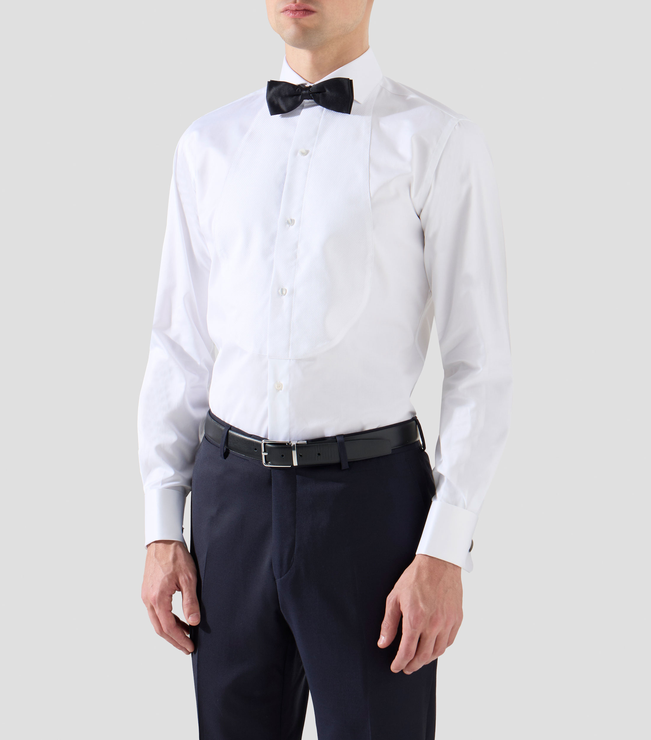 Camisa lisa manga larga Hombre