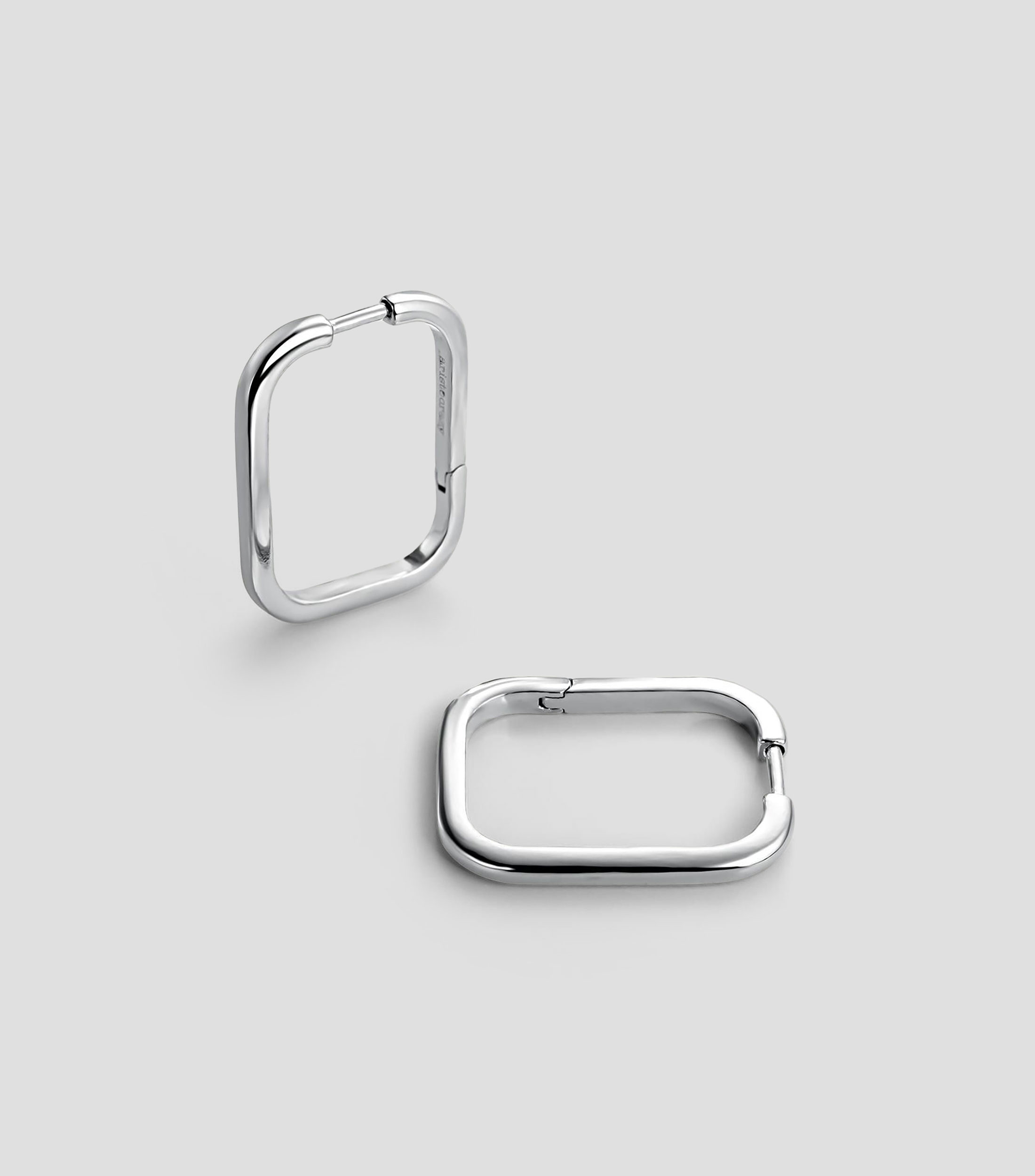 Pendientes cuadrados en plata .925 Connector Criolla Mujer