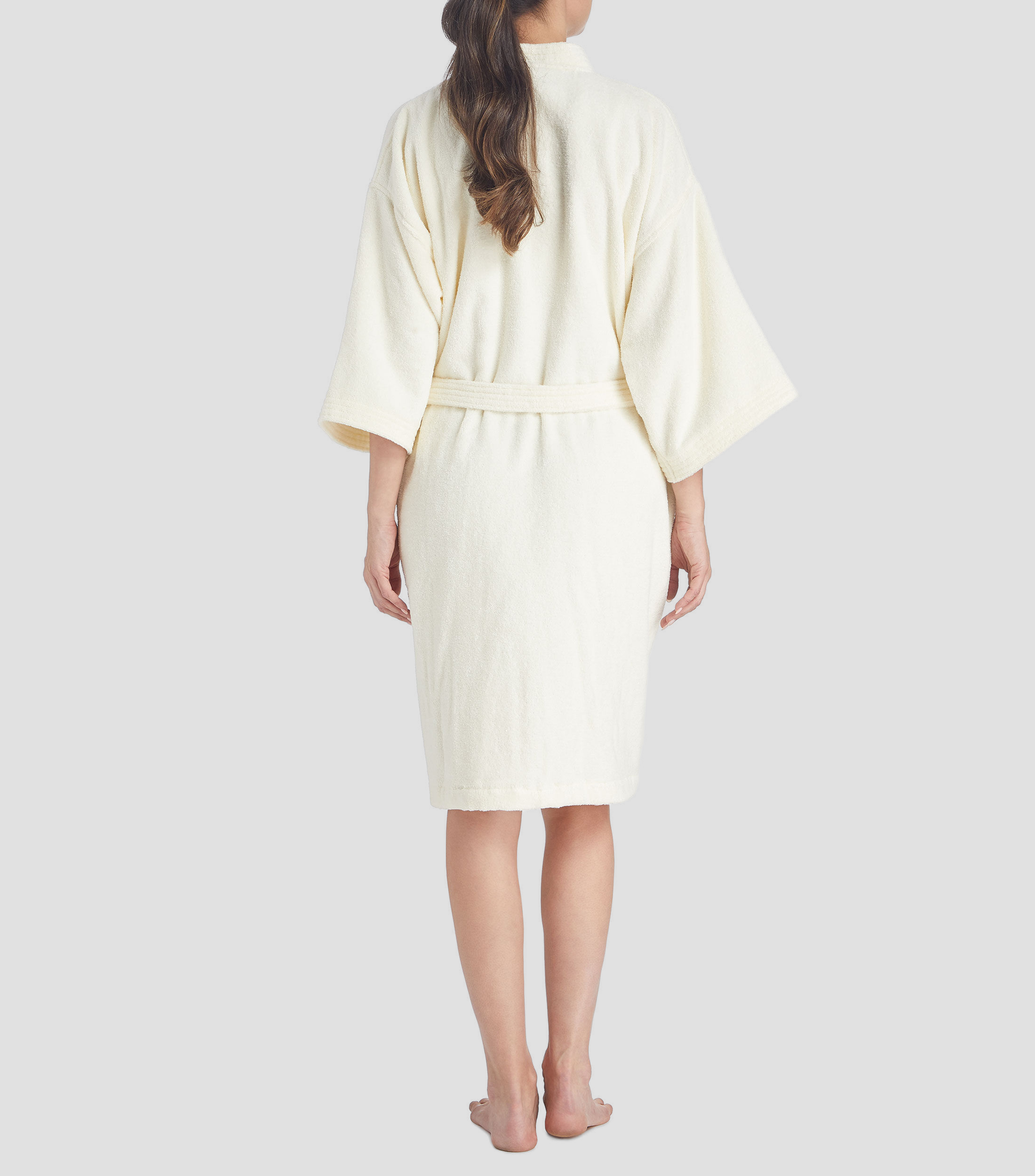 Bata de baño marfil Mujer