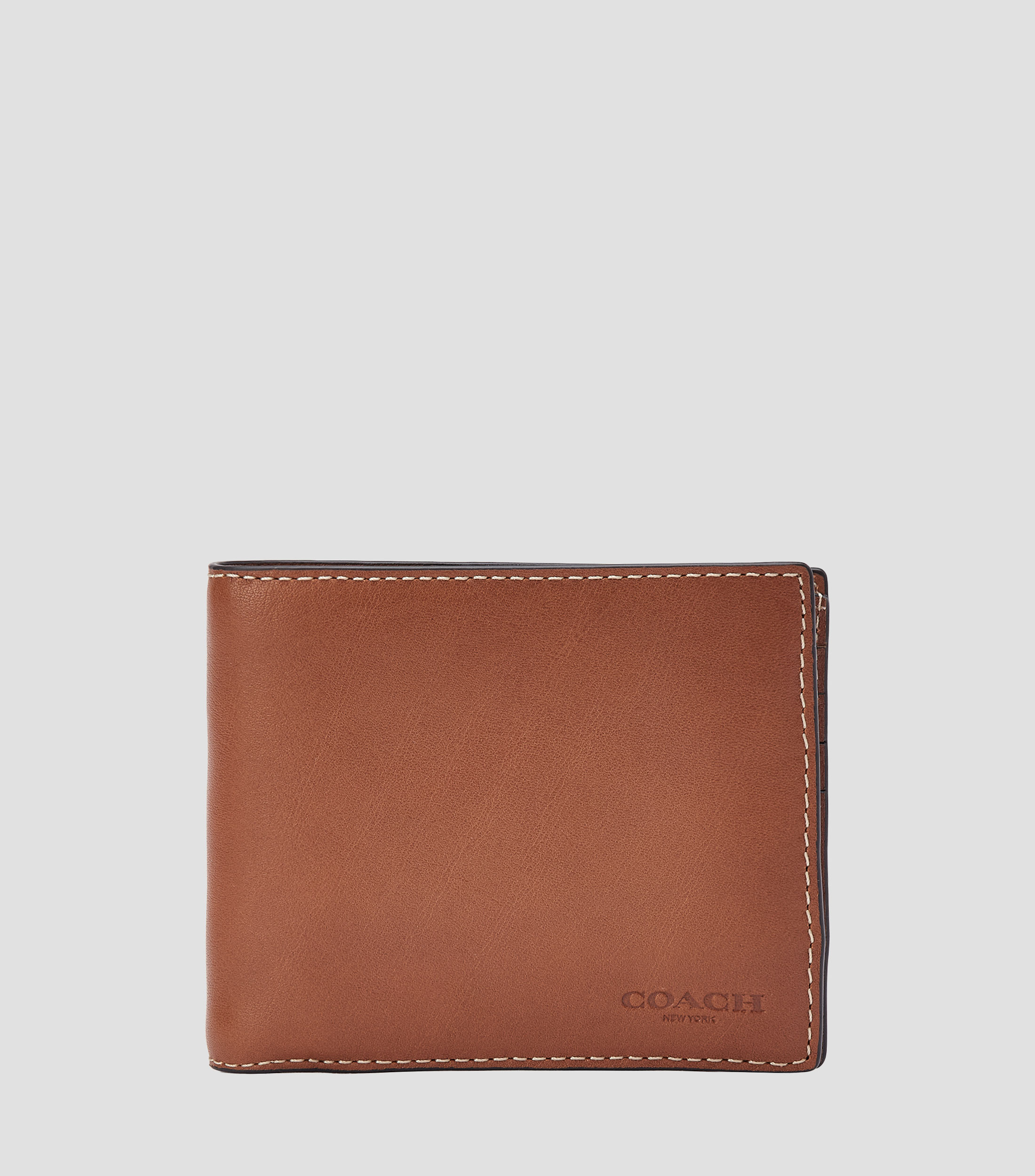 Cartera bifold 3 en 1 en piel lisa Hombre