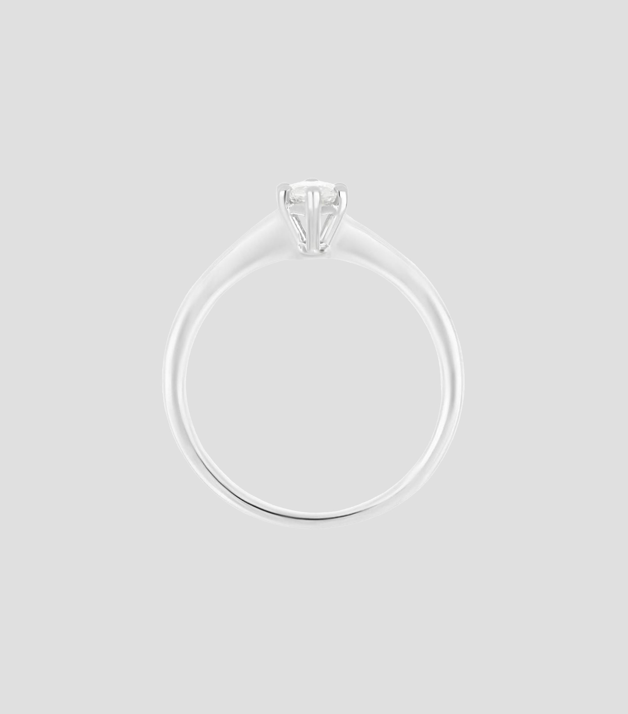 Anillo de compromiso en oro blanco 18 Kilates con diamante Mujer