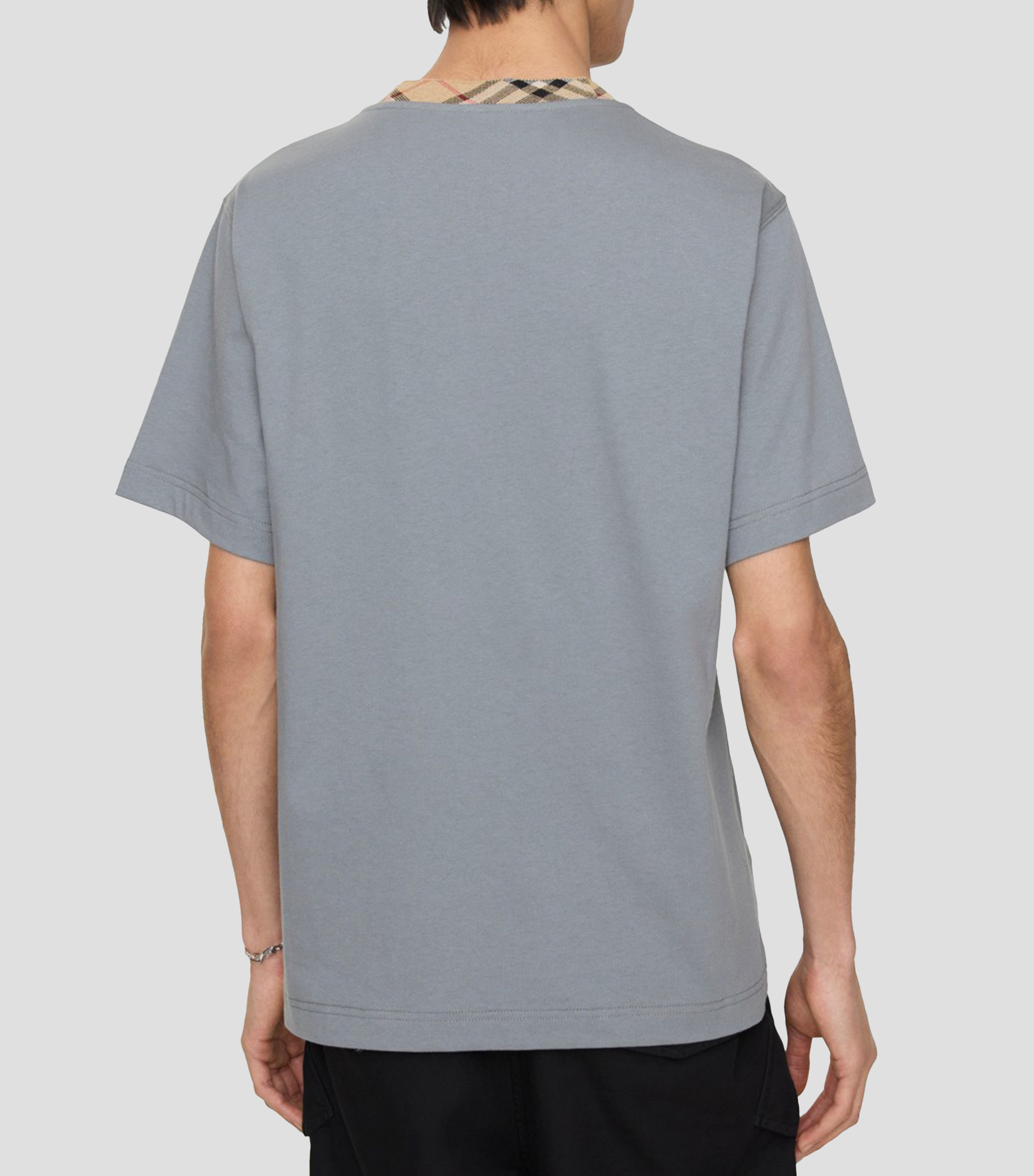 Playera cuello redondo manga corta jaspeada Hombre