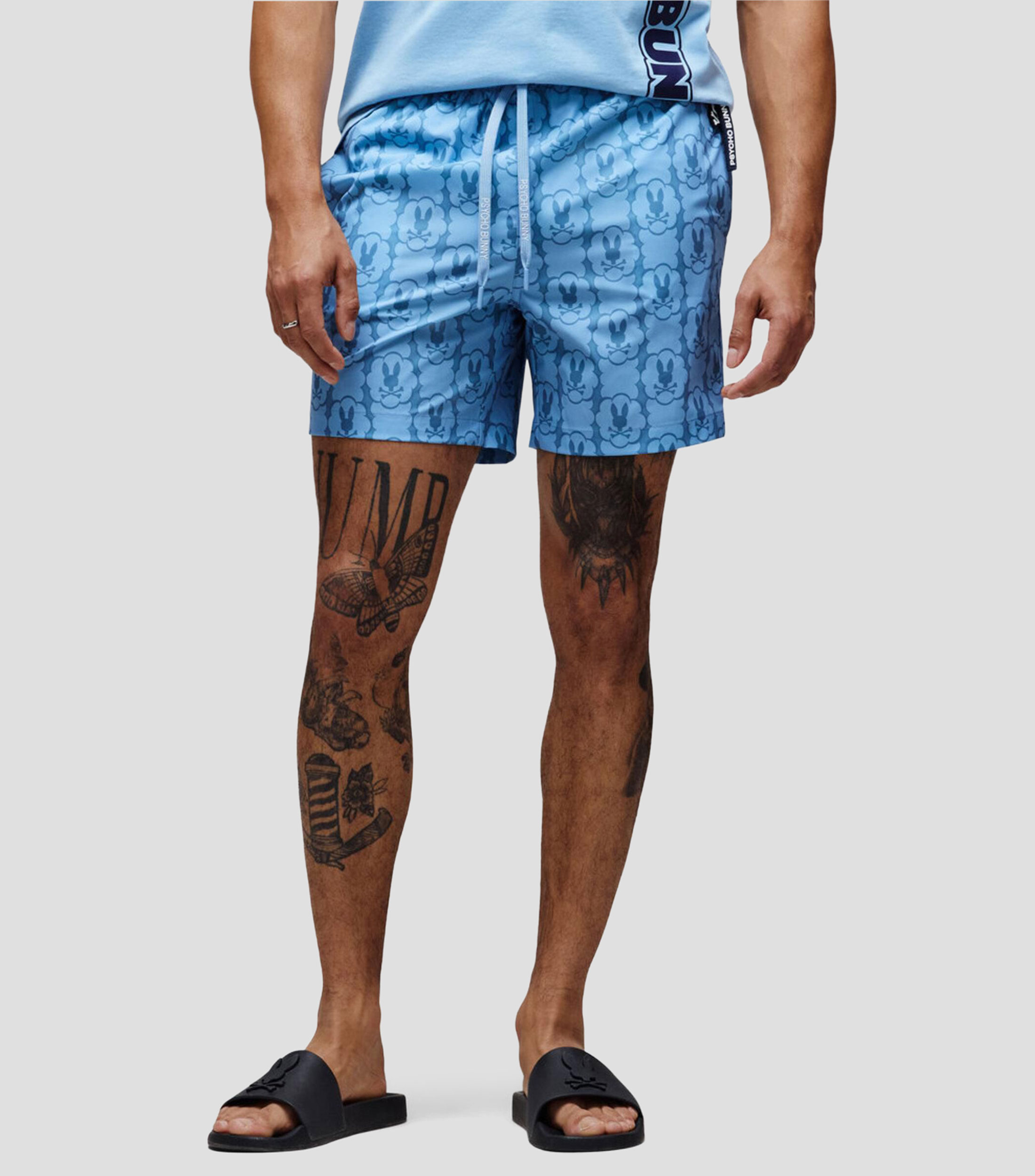 Traje de baño corto estampado Hombre