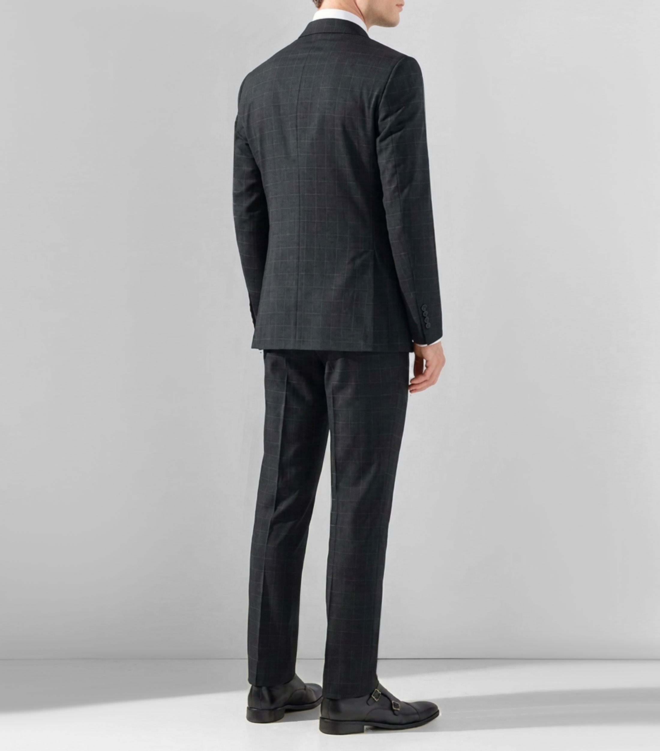 Traje de corte regular cuadros Hombre
