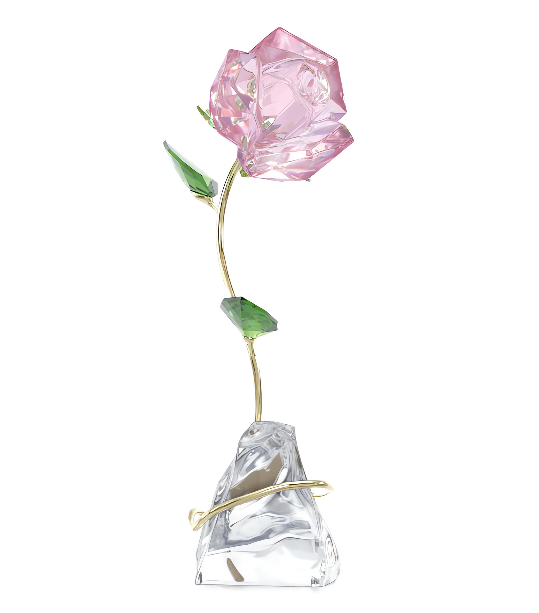 Figura decorativa Florere Rosa en cristal