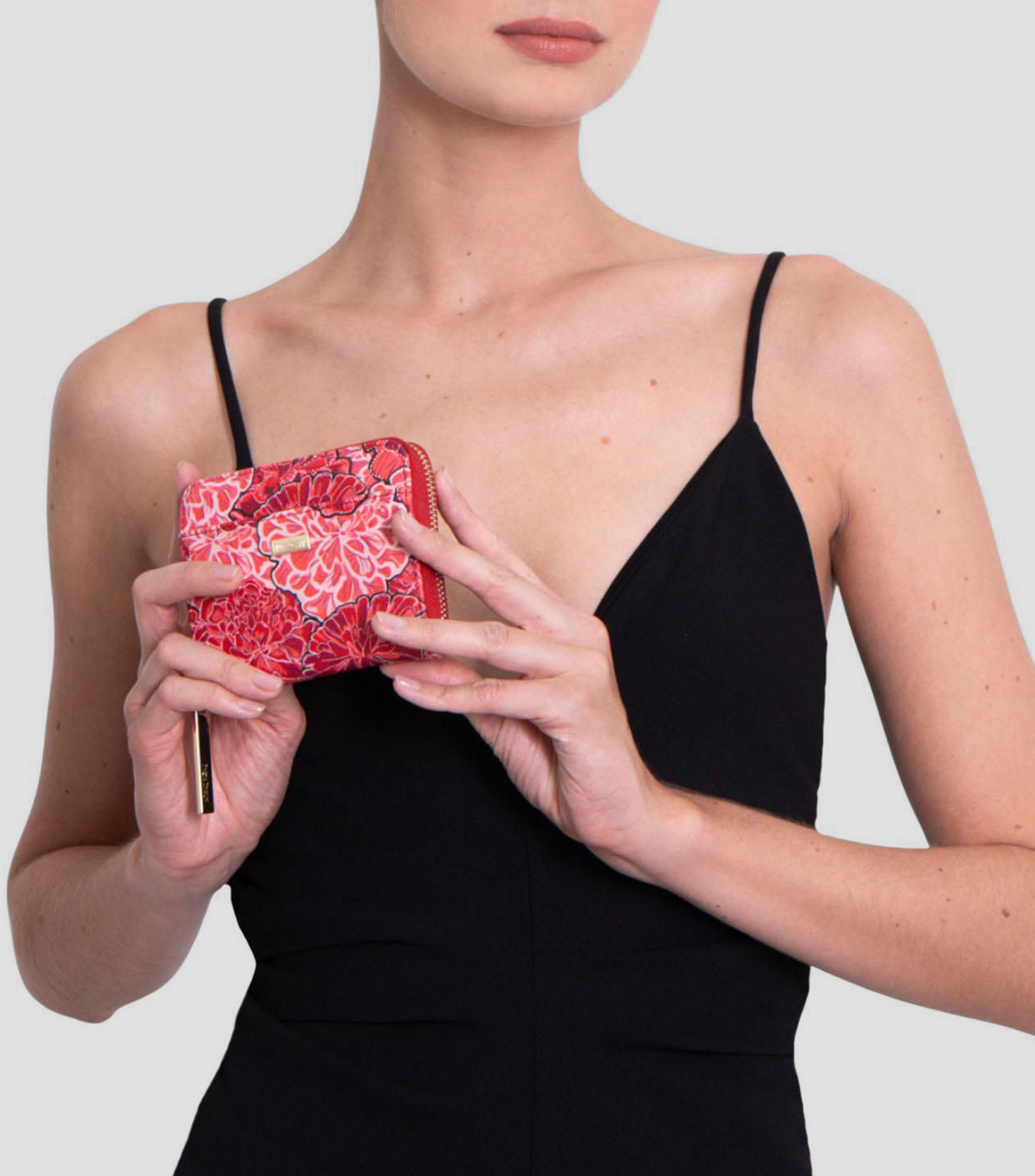 Cartera roja Cempasúchil Ofrenda estampada Mujer
