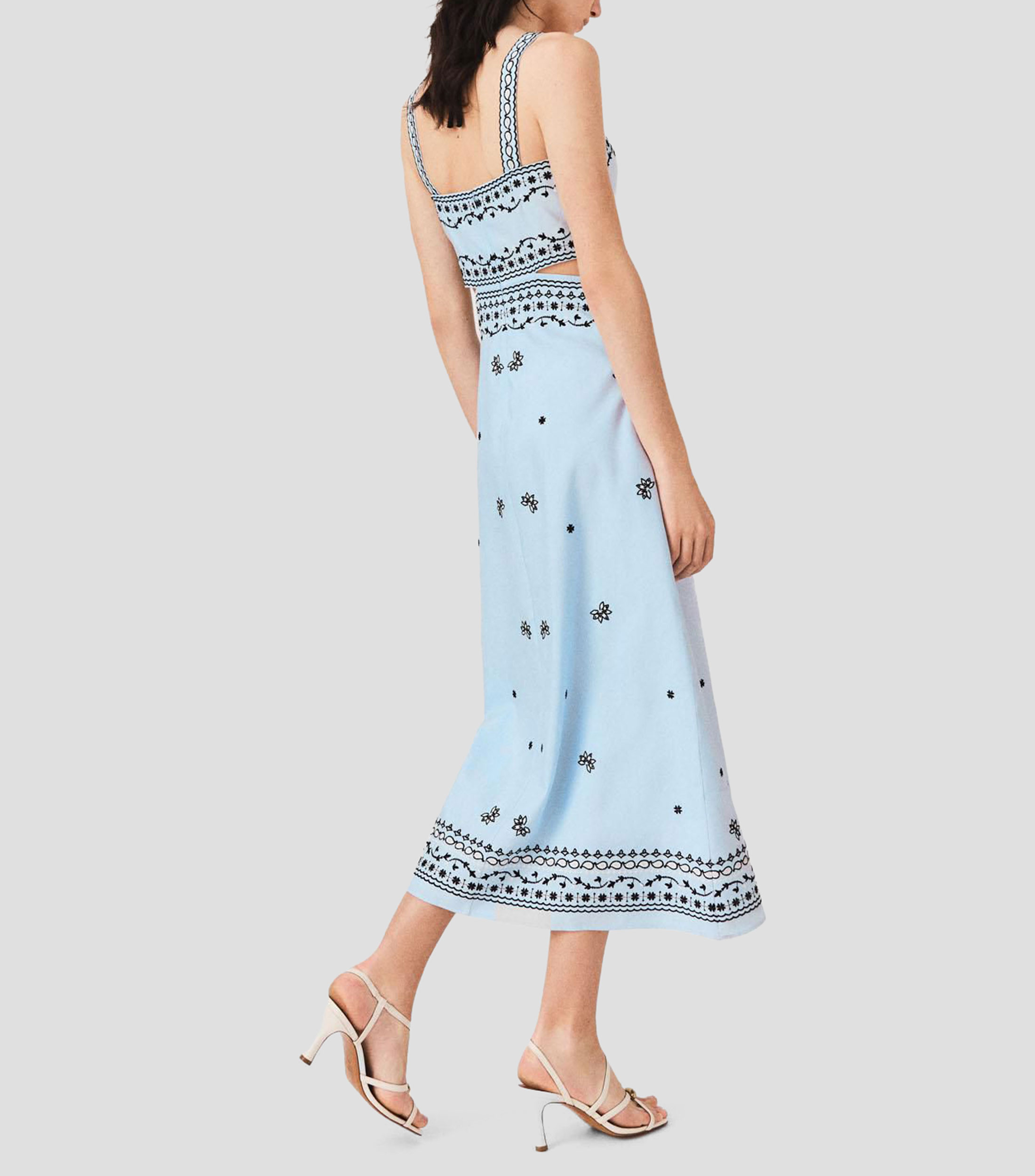 Vestido largo estampado Mujer