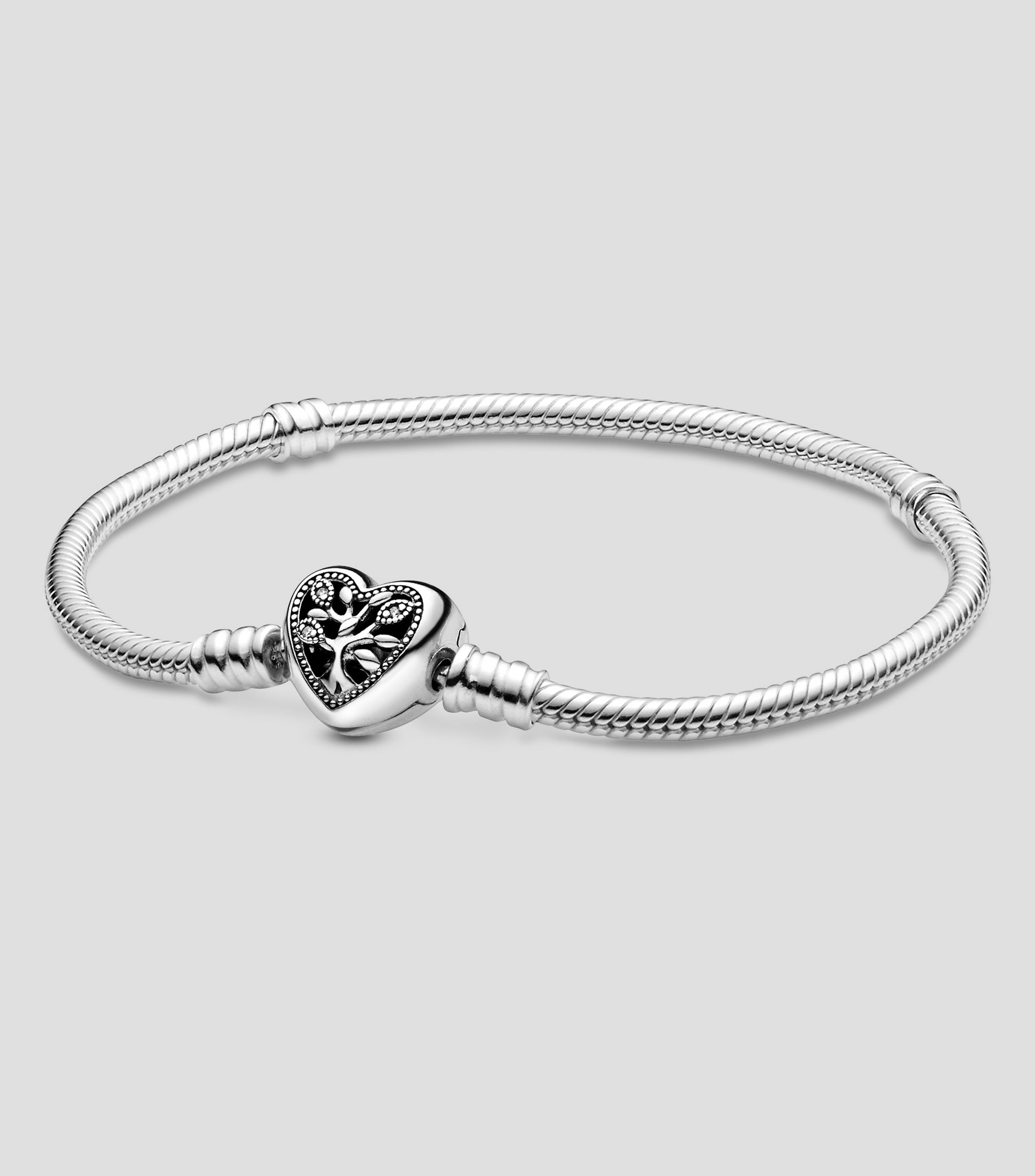 Brazalete en Plata .925 Family Tree Heart Mujer Talla 18 cm