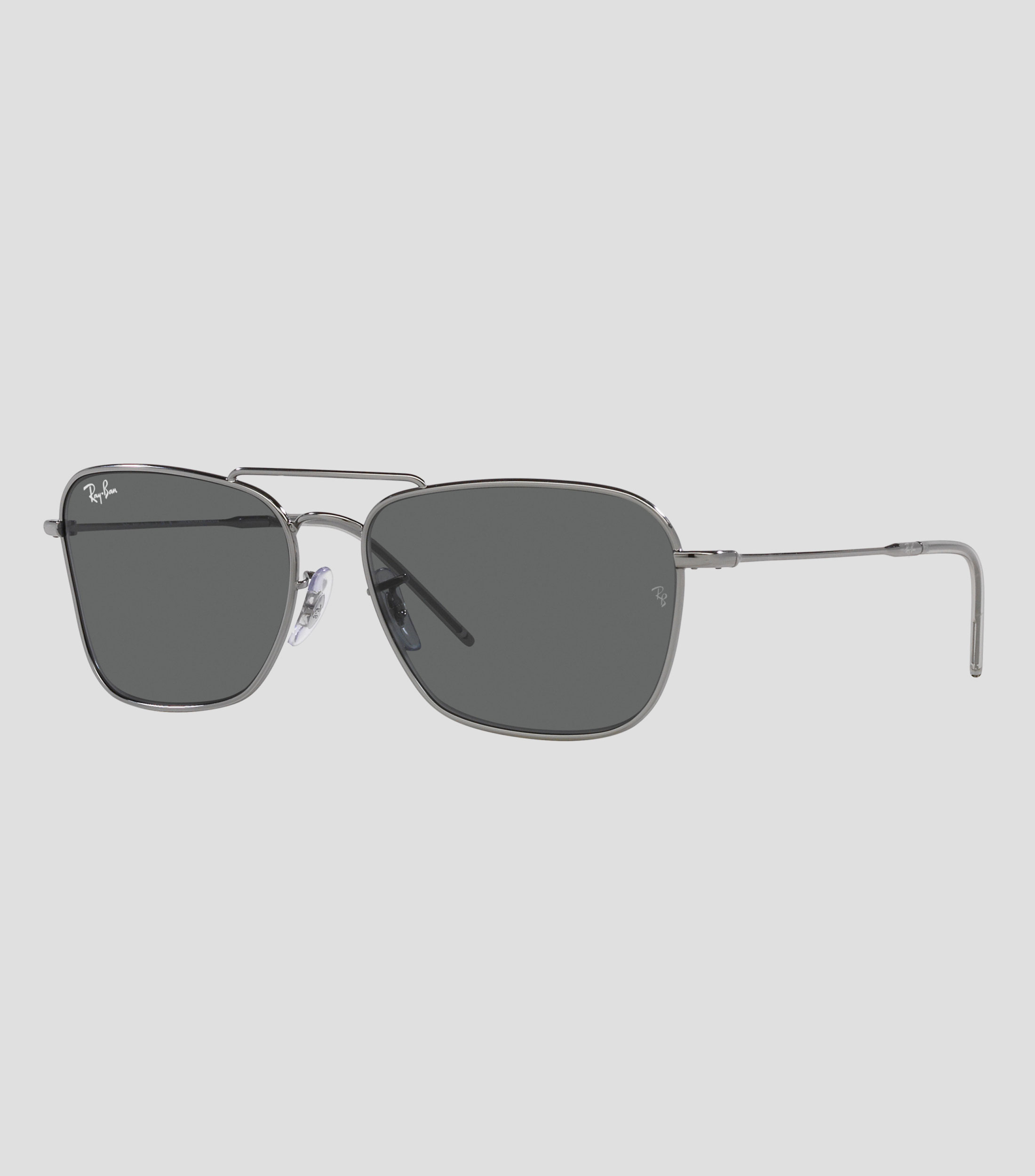 Lentes de sol aviador Caravan Reverse plateados Unisex