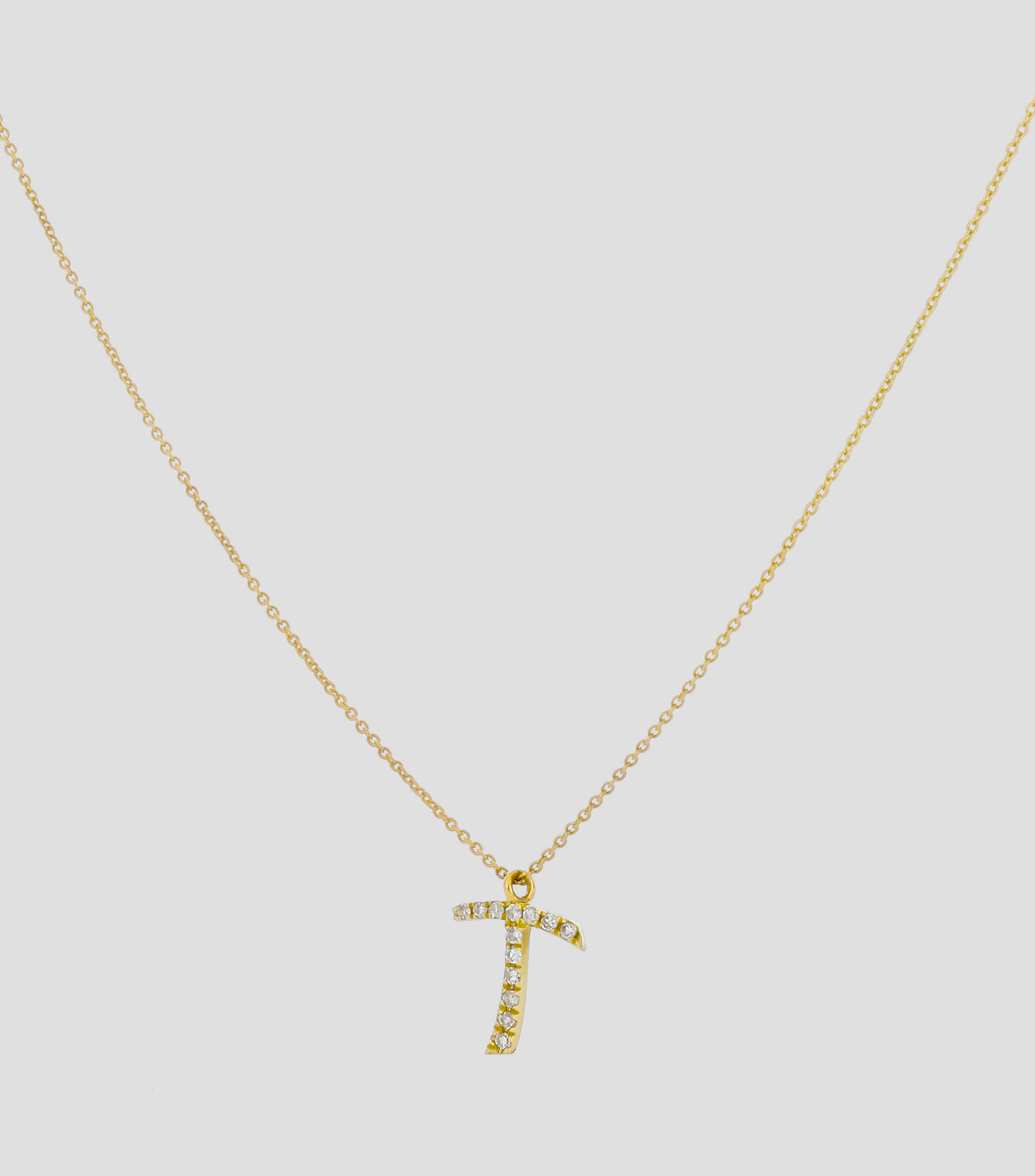 Dije y cadena en oro amarillo 14 Kts Mujer