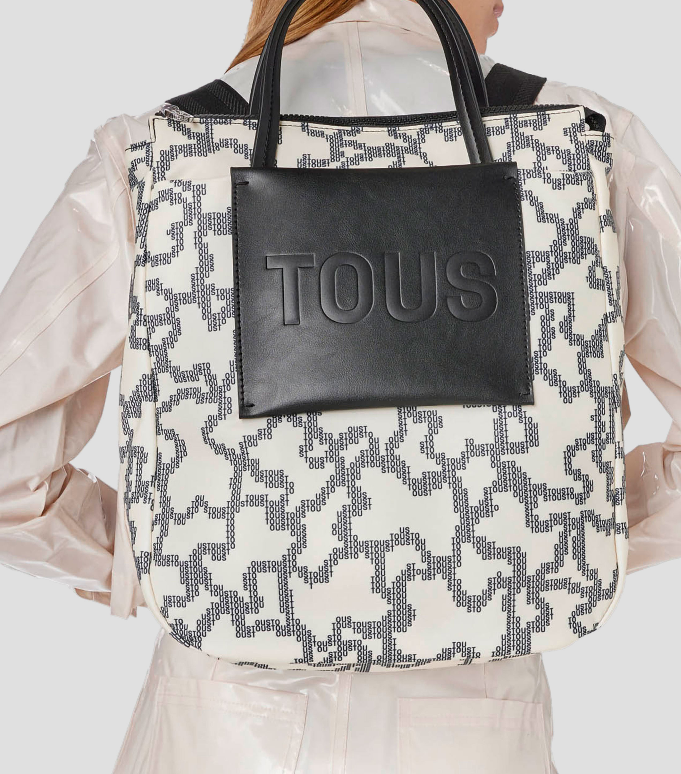 Bolso backpack beige claro Kaos Pix Soft con ositos Mujer