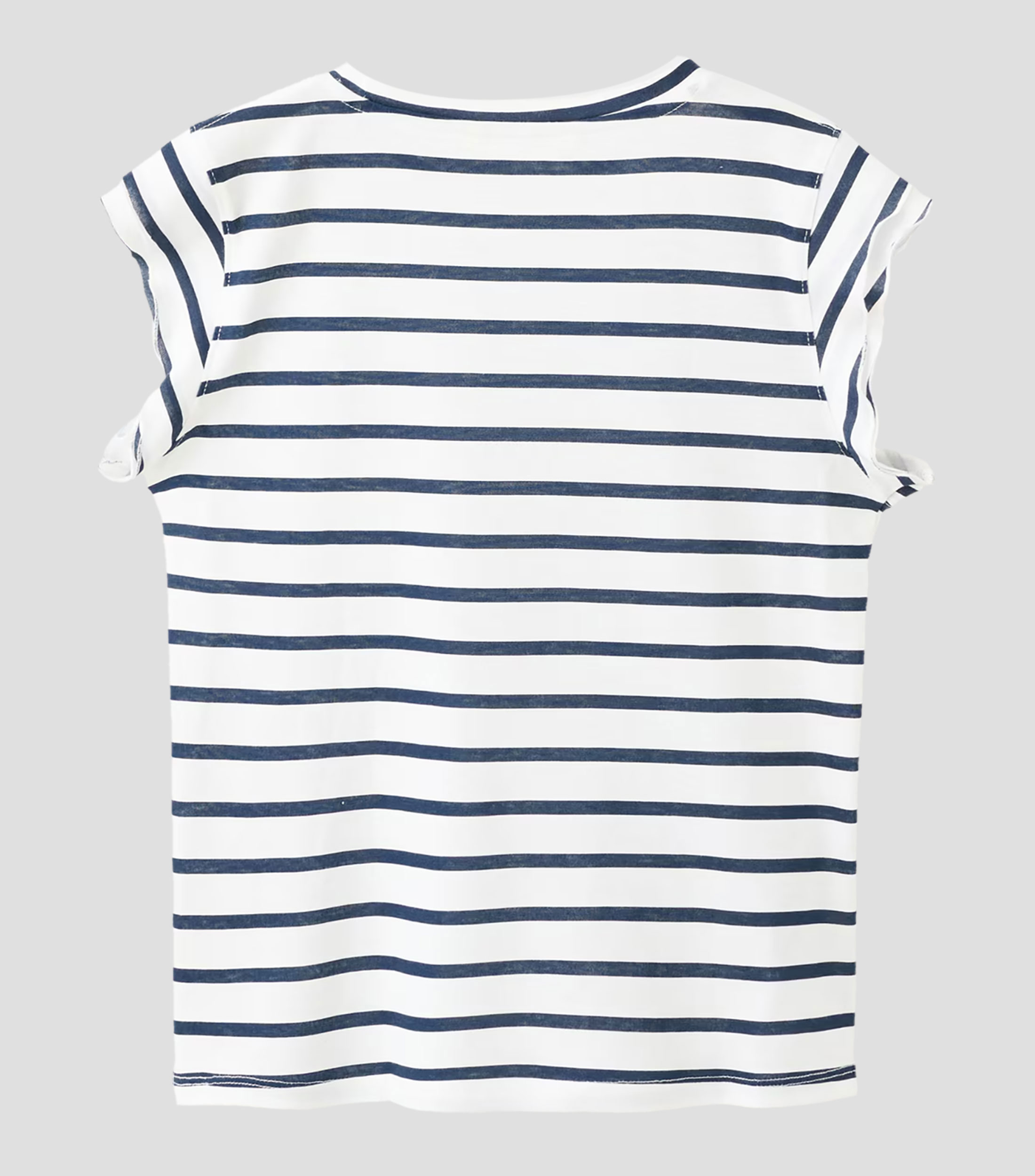 Playera cuello redondo manga corta de rayas Niña