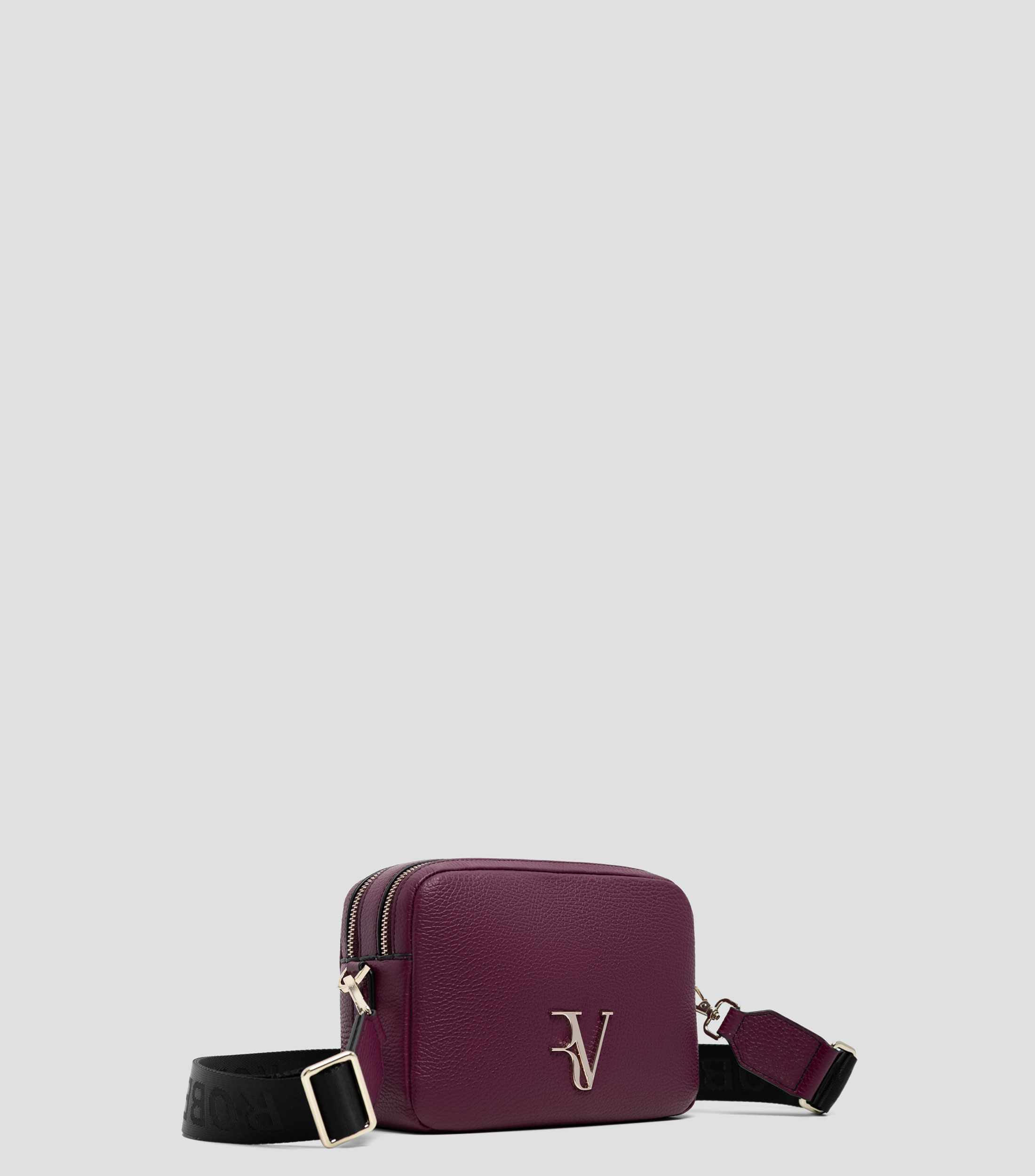 Bolsa crossbody lisa con detalle texturizado Mujer