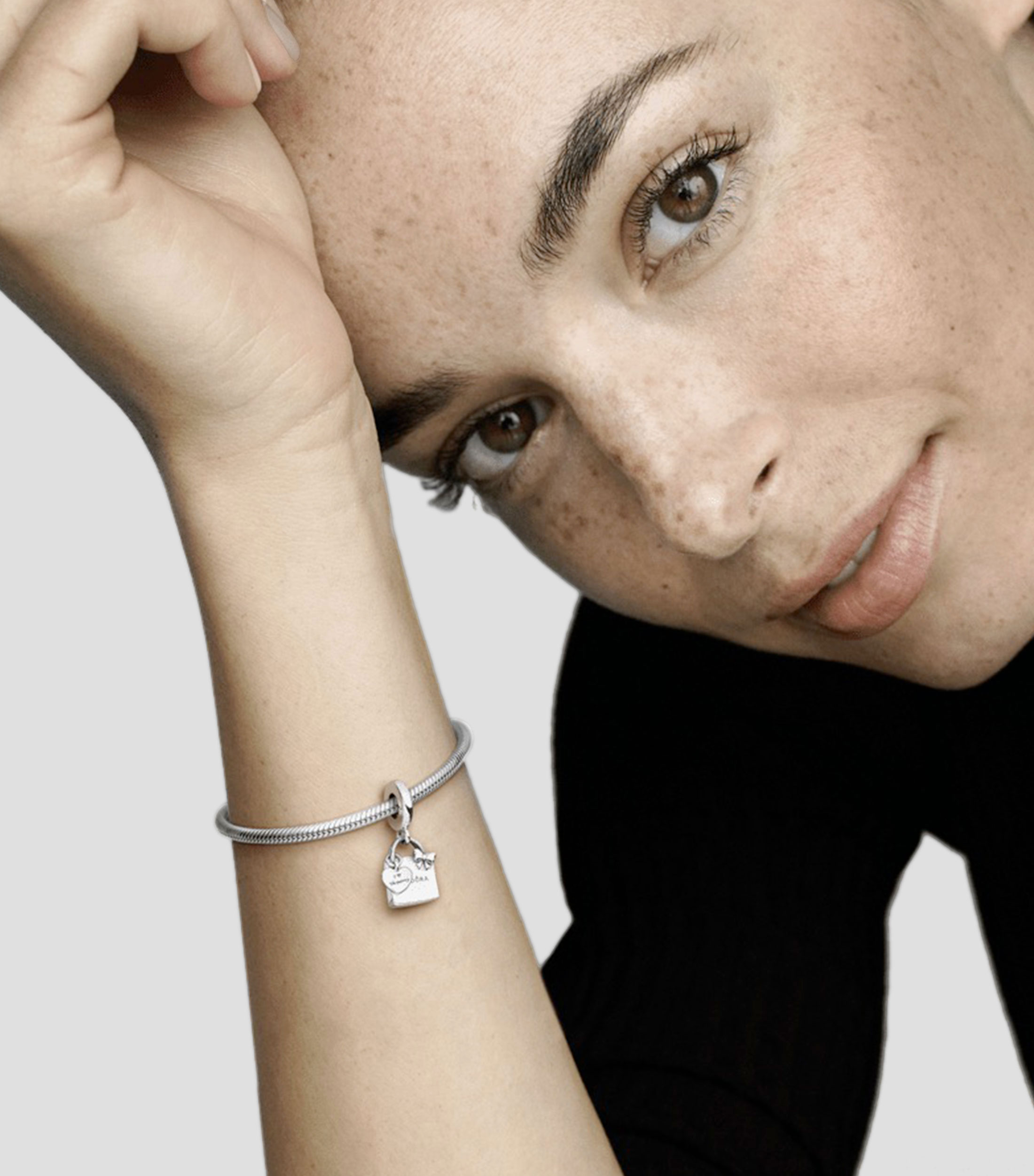 Charm en plata Bolsa De Compras Mujer