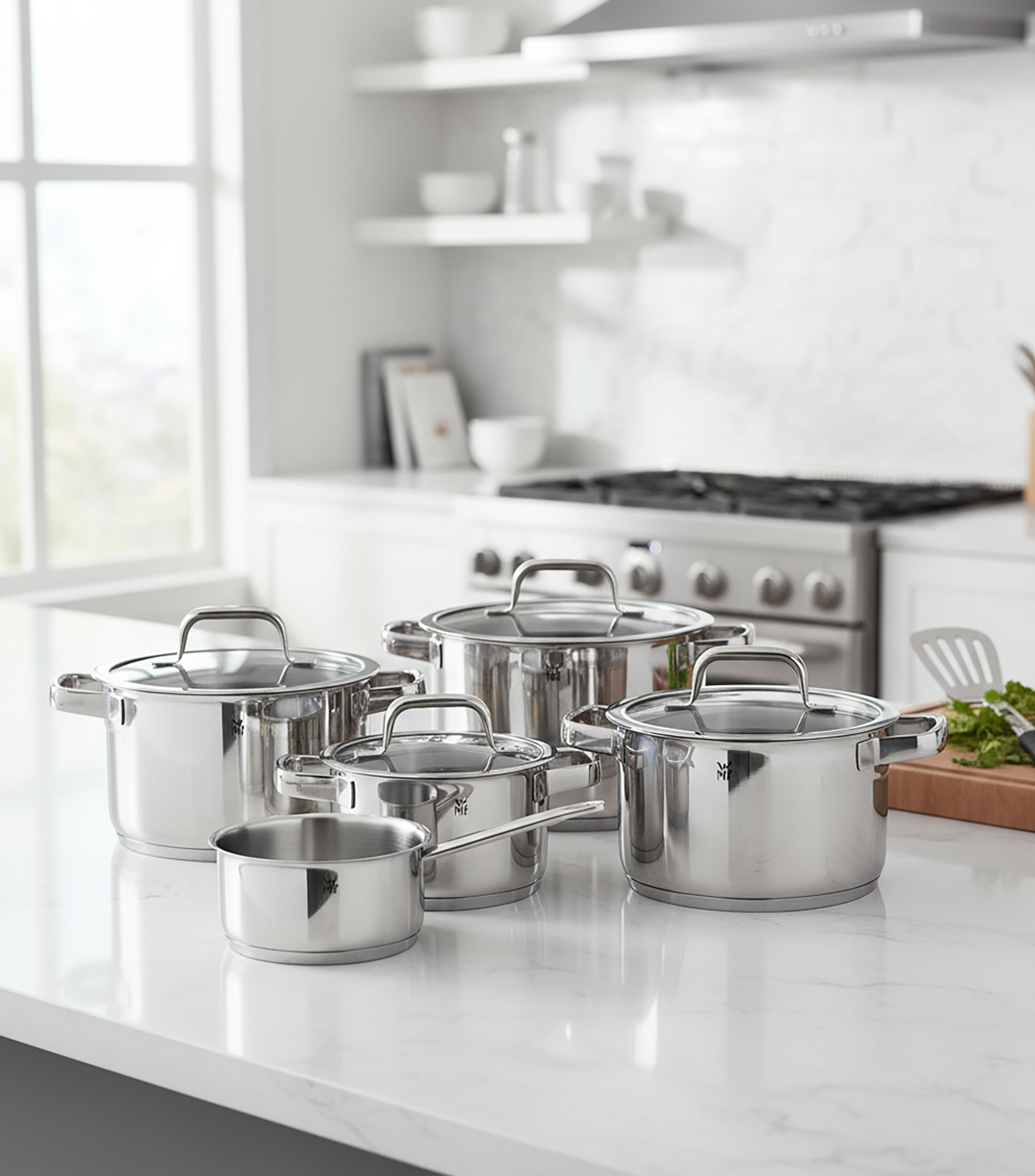 Batería de Cocina en acero inoxidable cromargan Compact Cuisine 5 piezas