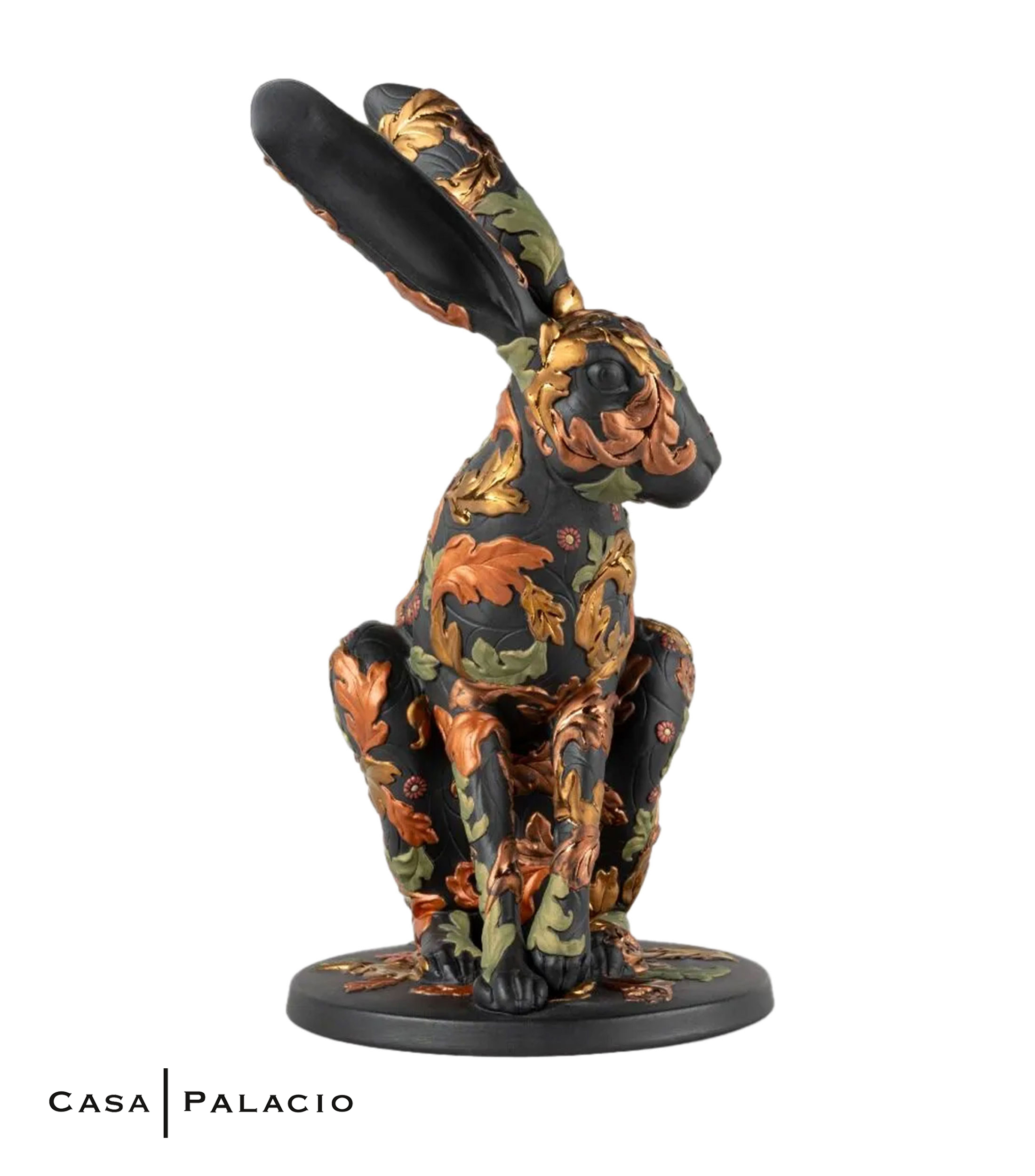 Escultura Liebre del Bosque en porcelana