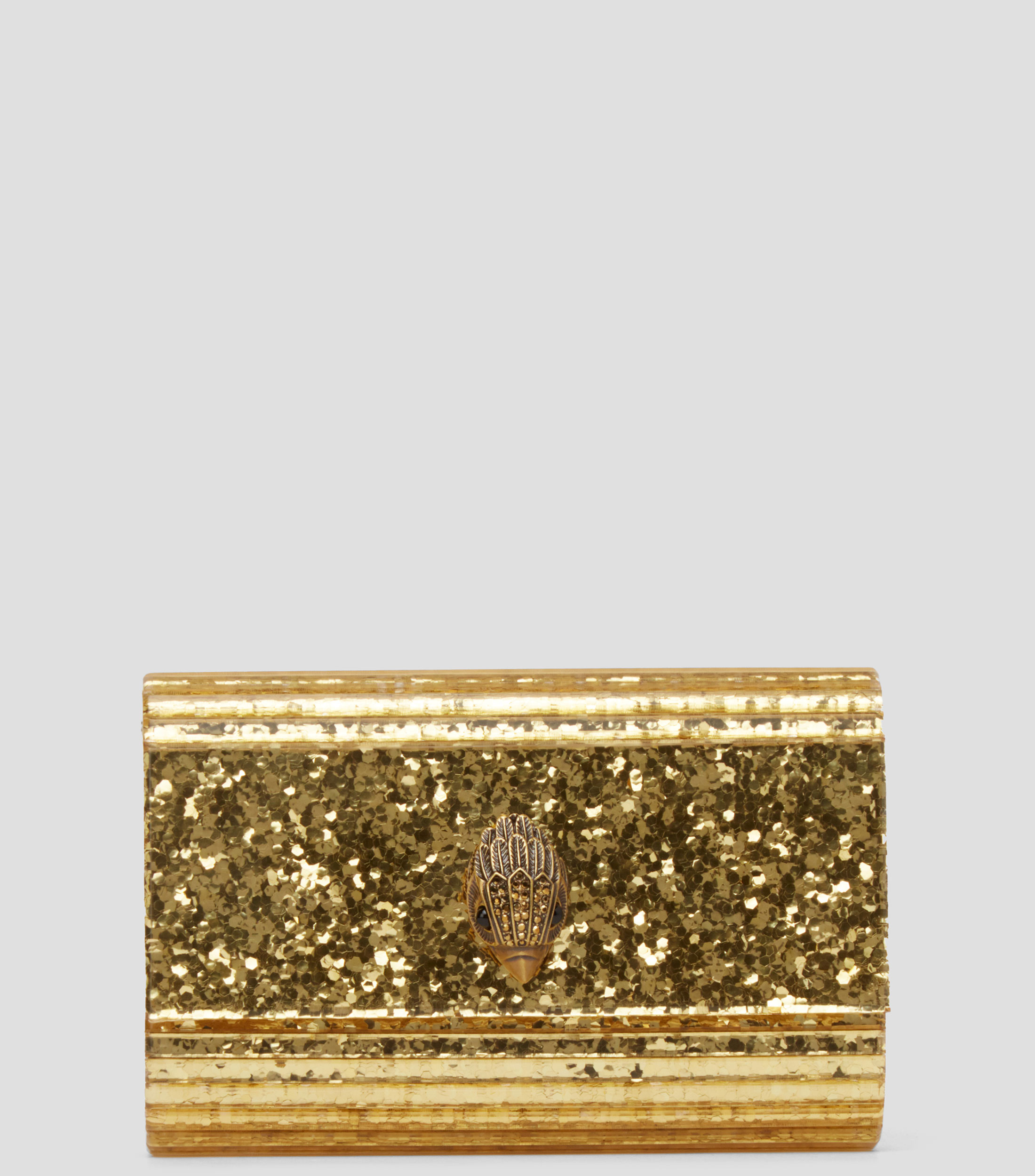Bolsa clutch dorado Party Eagle con glitter Mujer