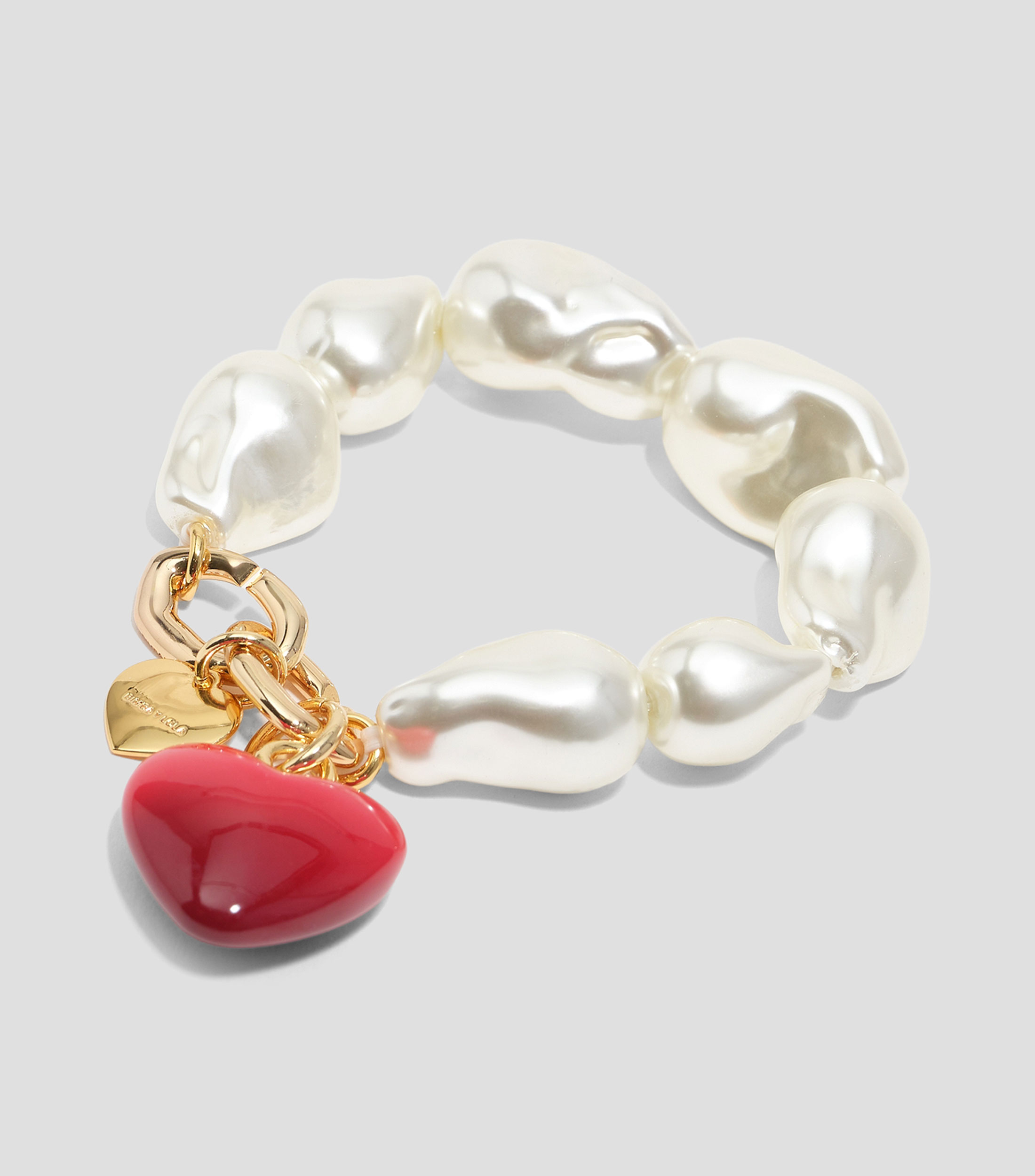 Pulsera de perlas y corazón Mujer