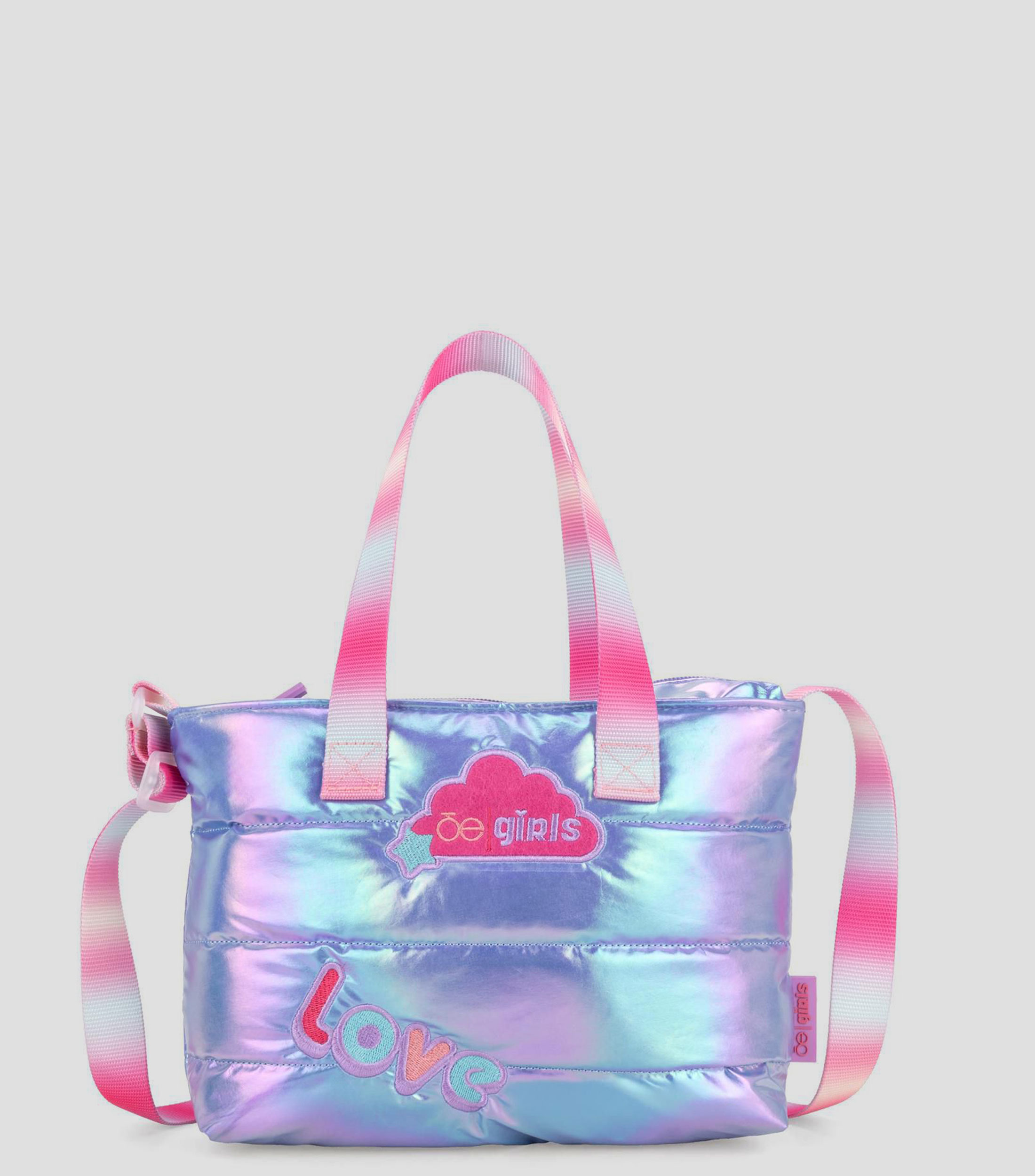 Bolsa tote lila Farlot I metalizada Niña