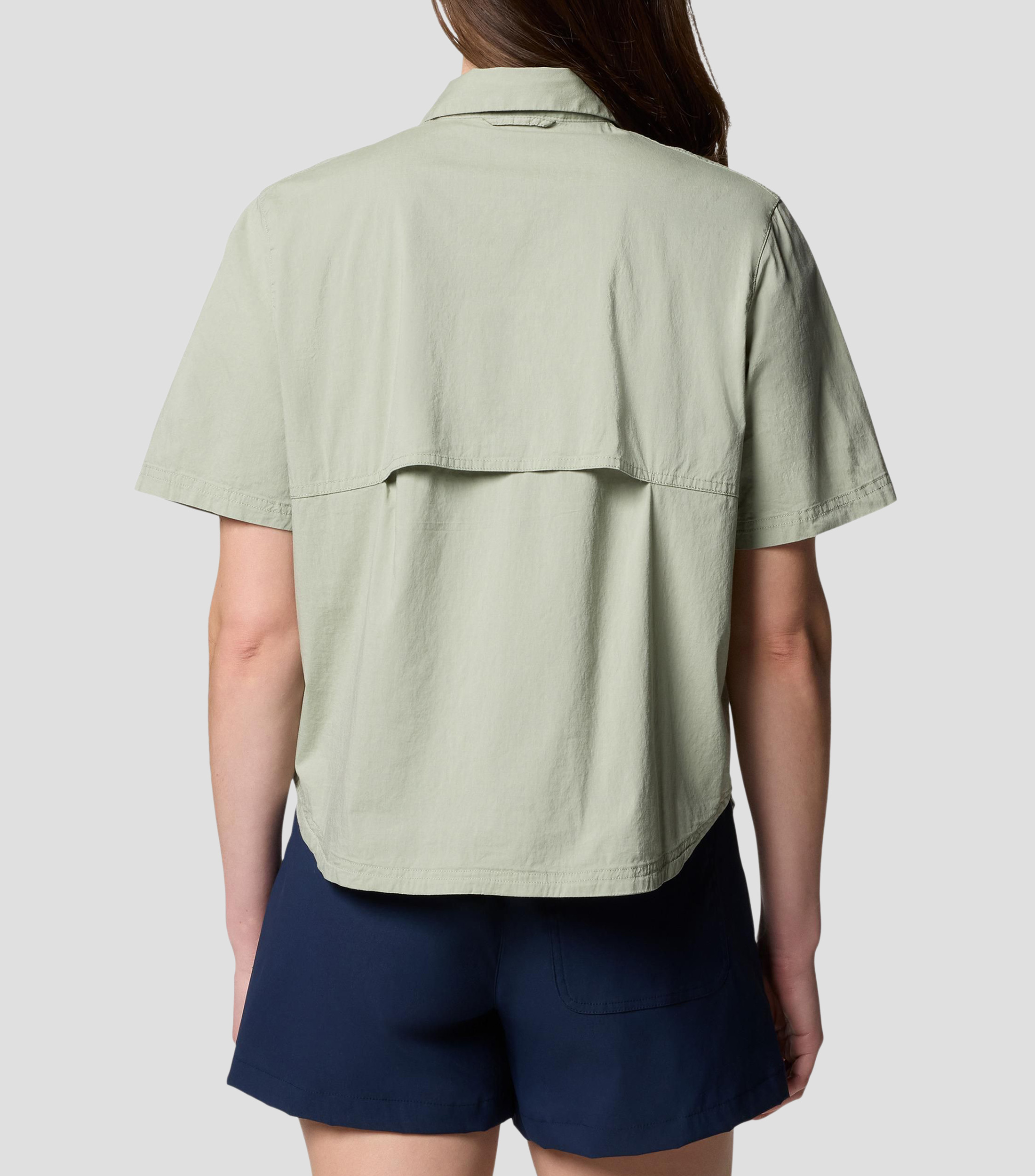 Camisa liso manga corta Mujer
