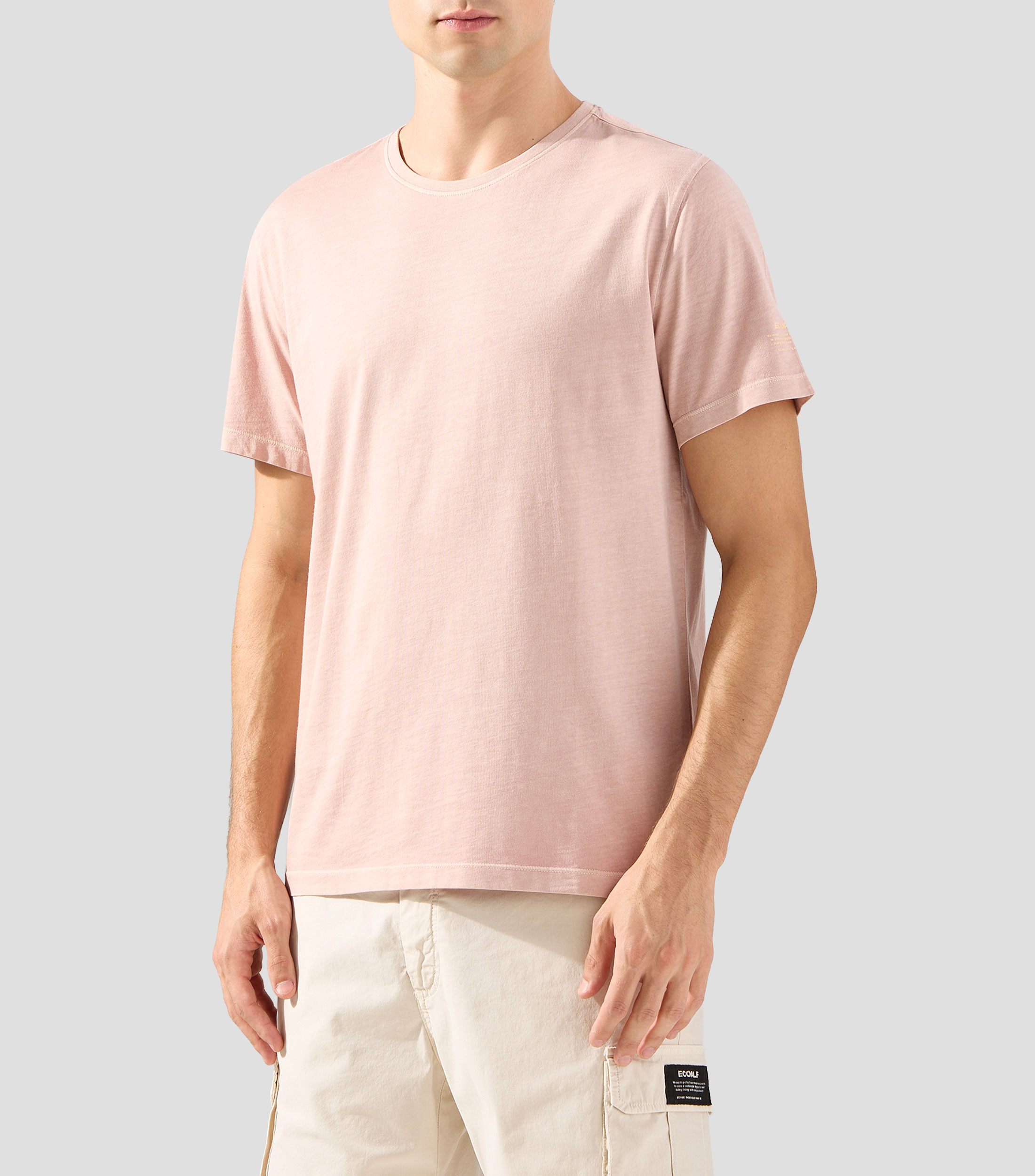 Playera cuello redondo manga corta lisa Hombre