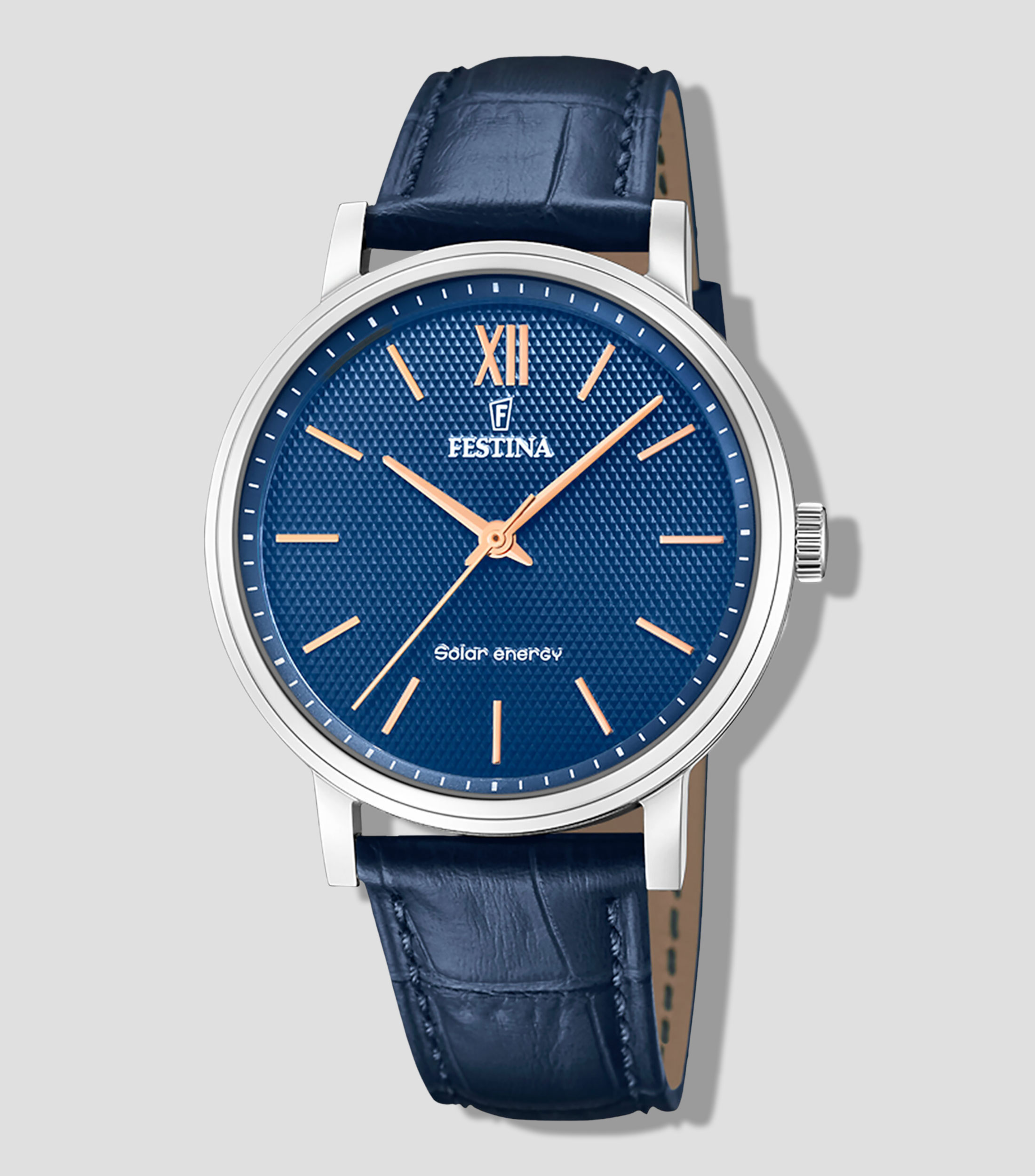 Reloj para Hombre Solar Energy Casual Plateado