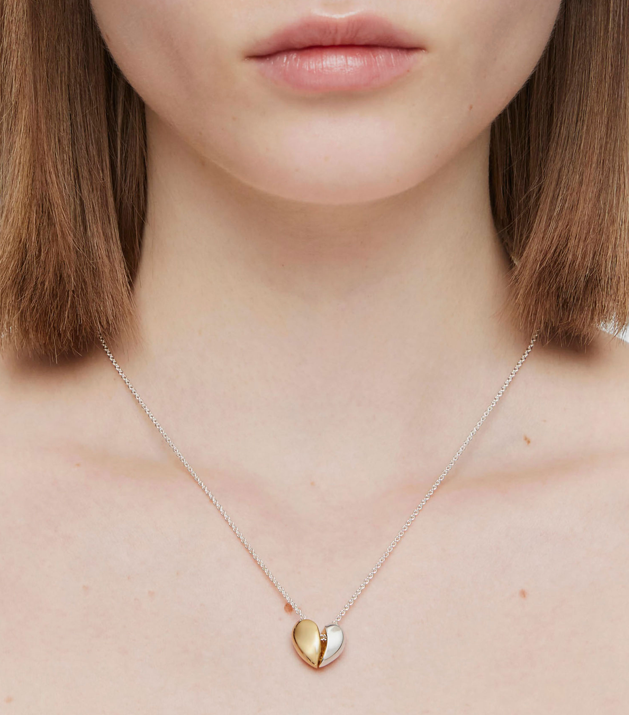 Collar My Other Half corazón en plata .925 Mujer