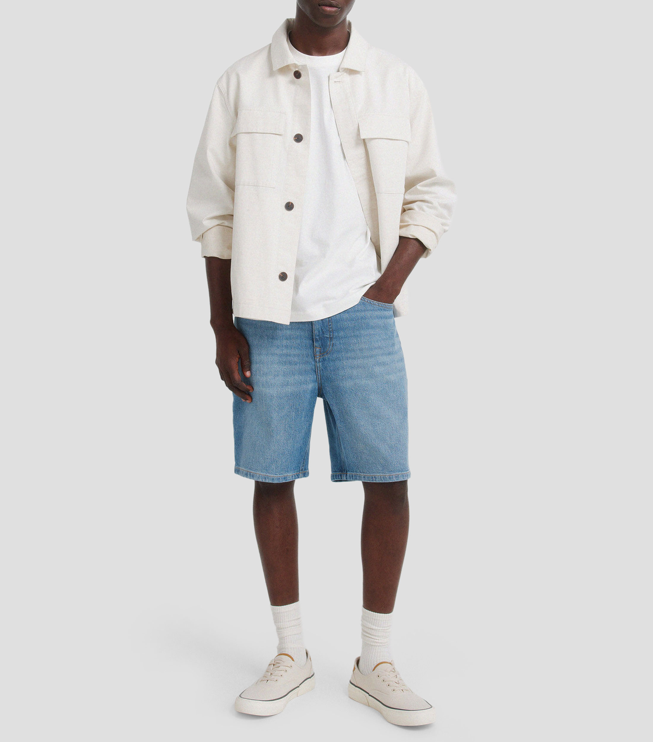 Playera cuello redondo manga corta lisa Hombre