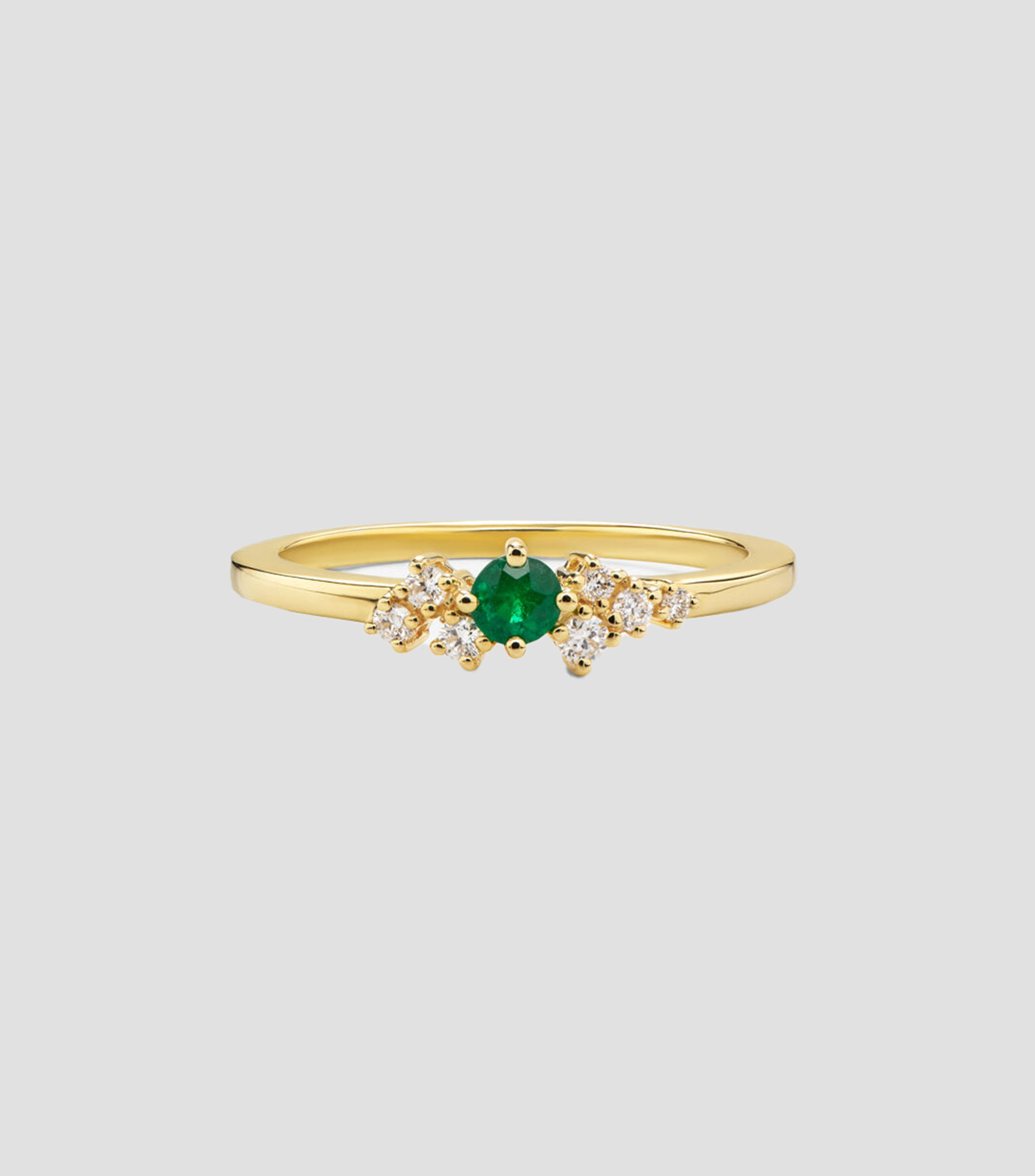 Anillo en Oro de 18 Kilates Saiph con esmeralda Mujer