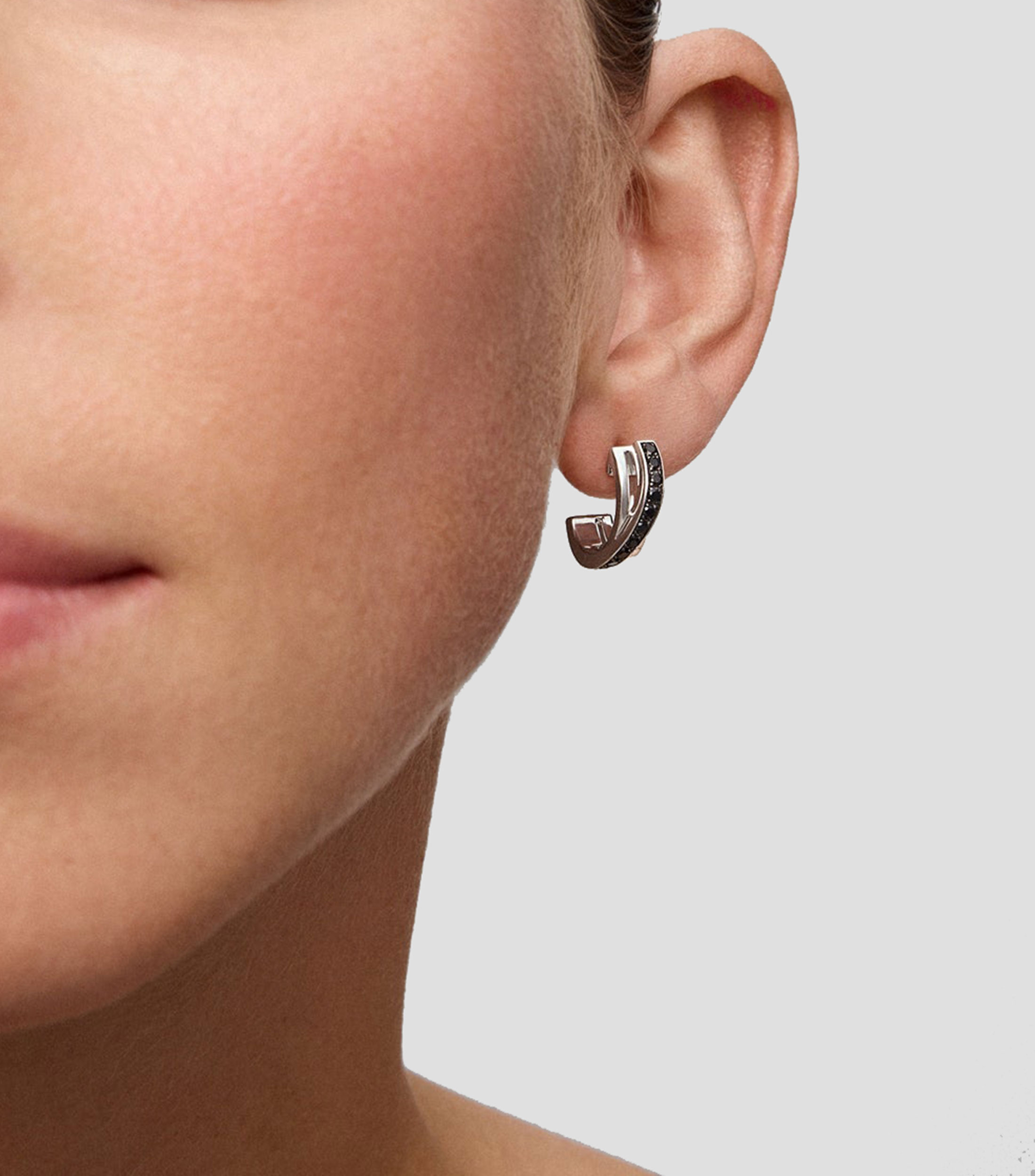 Aretes en plata con espinelas Mujer