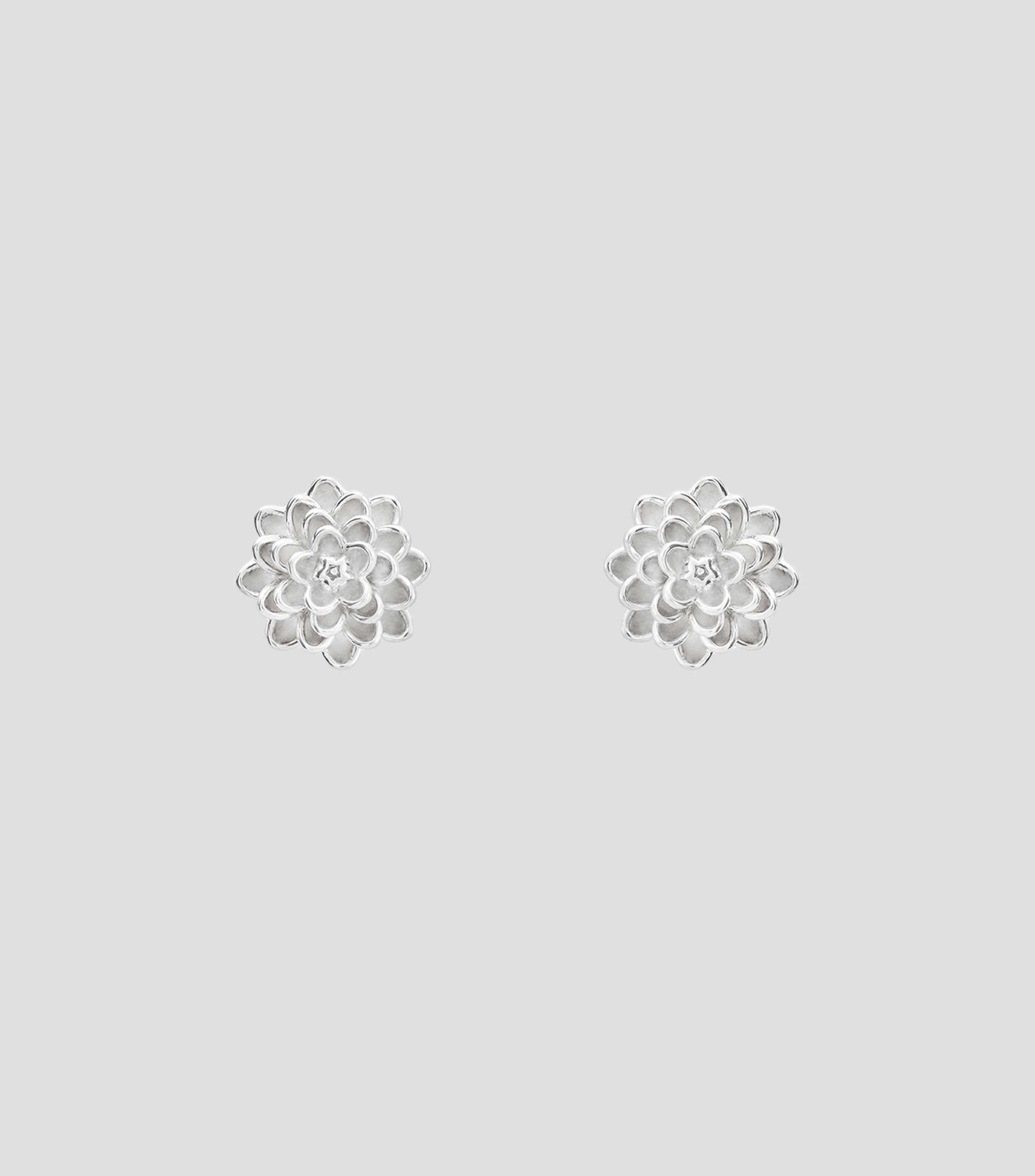 Aretes en plata de flor Dalia Mujer
