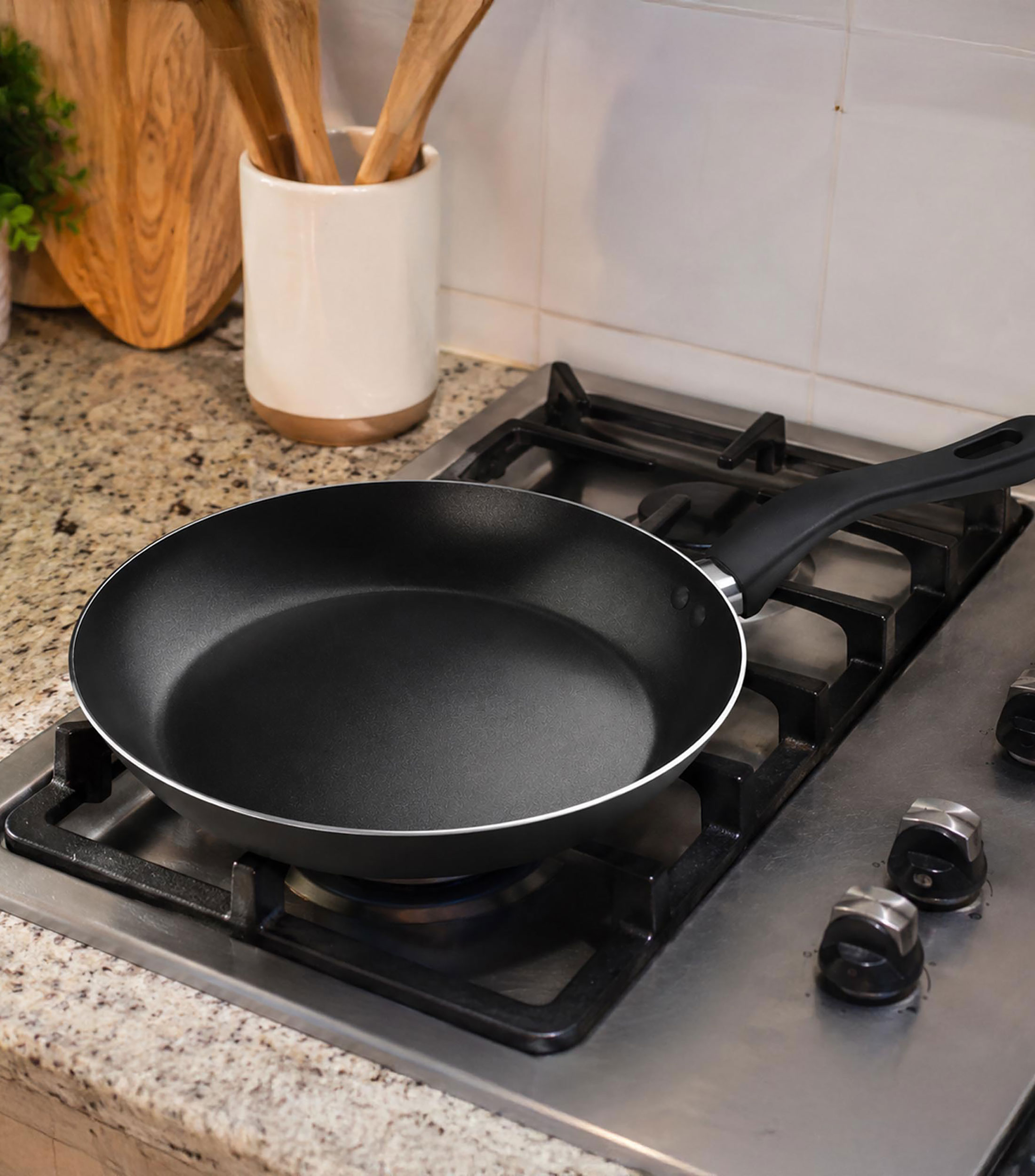 Sartén en aluminio 28 cm Negro