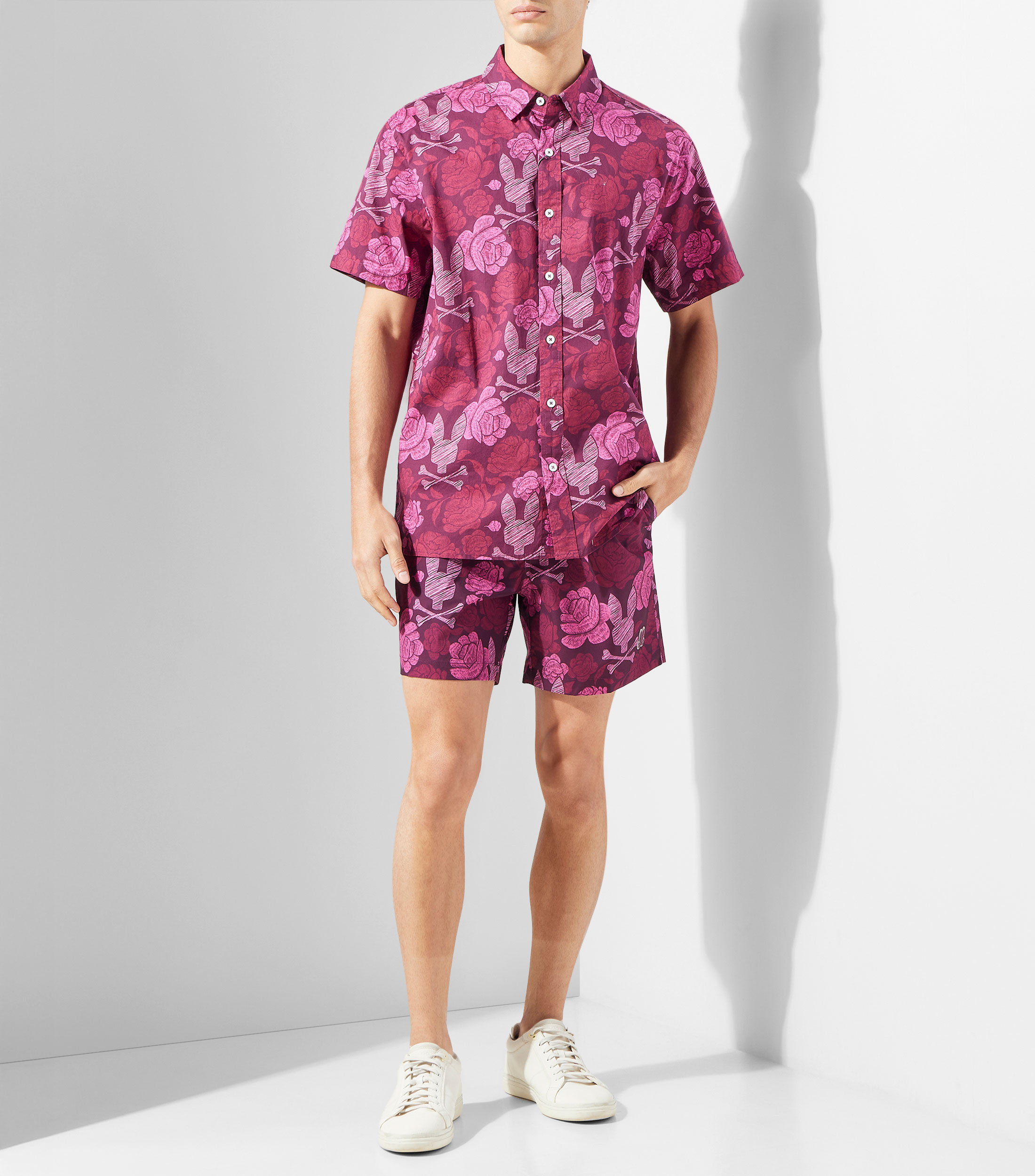 Traje de baño largo estampado Hombre
