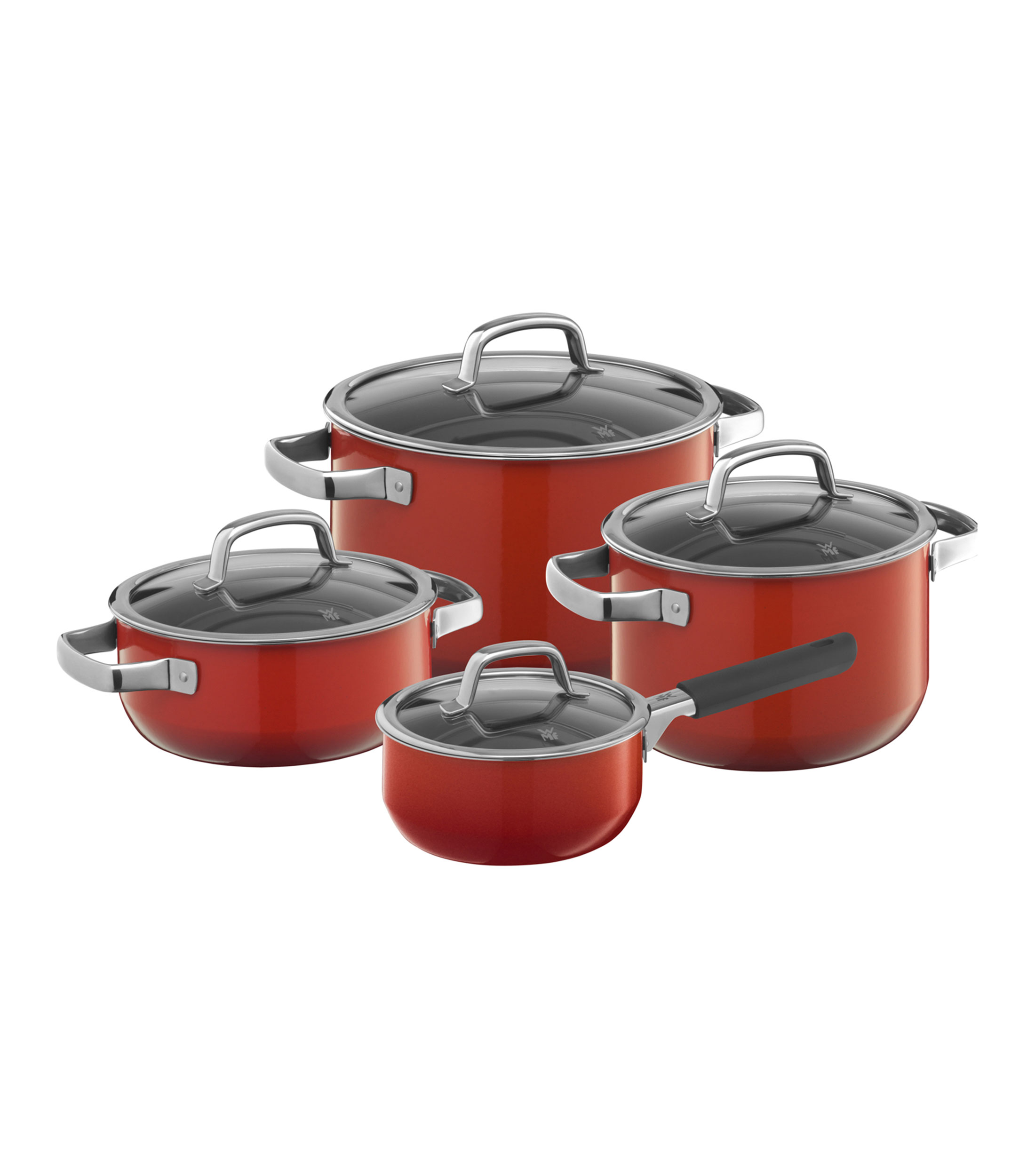 Batería de cocina en cerámico fusiontec 4 piezas Rojo
