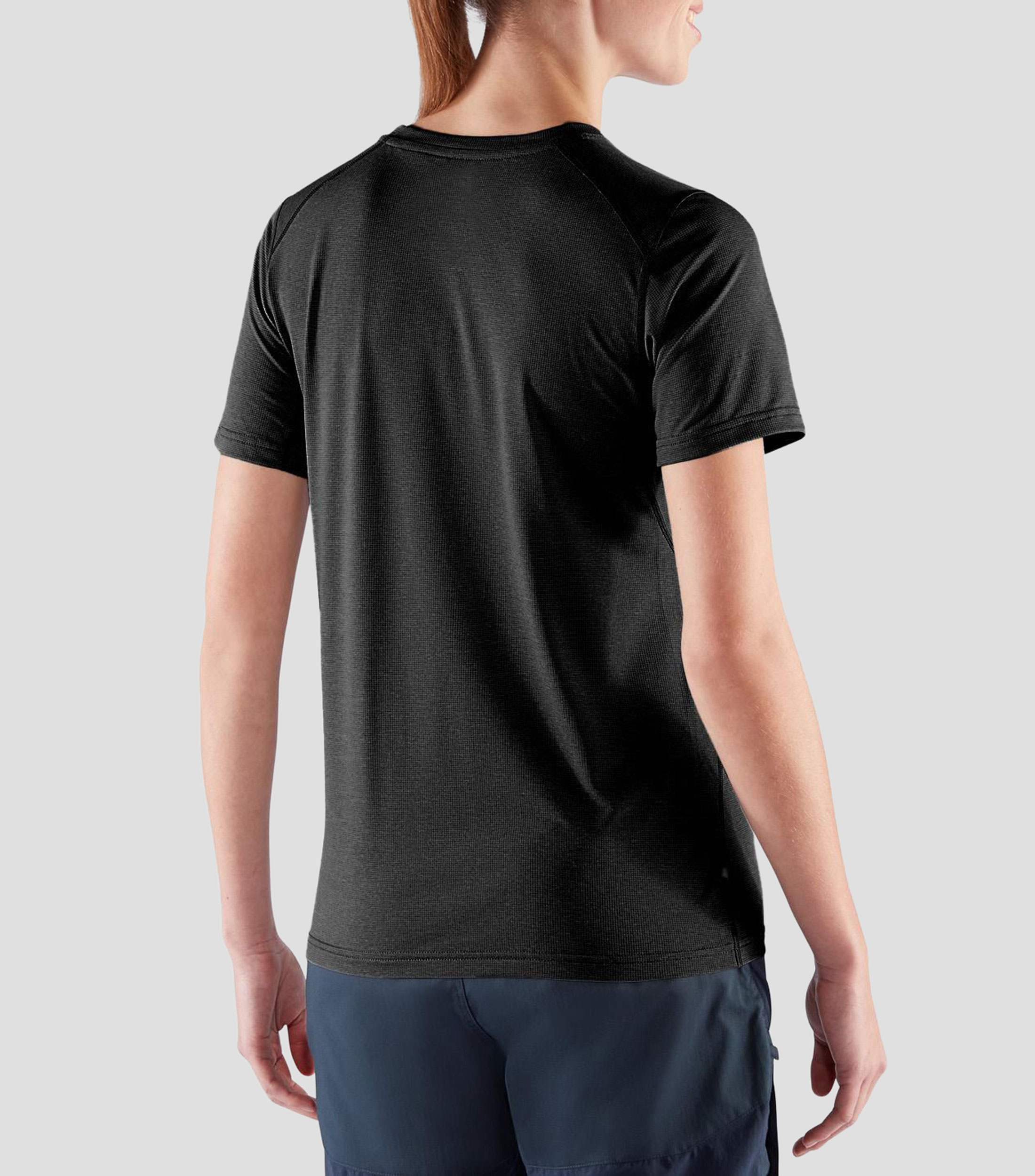 Playera de cuello redondo con manga corta lisa Mujer