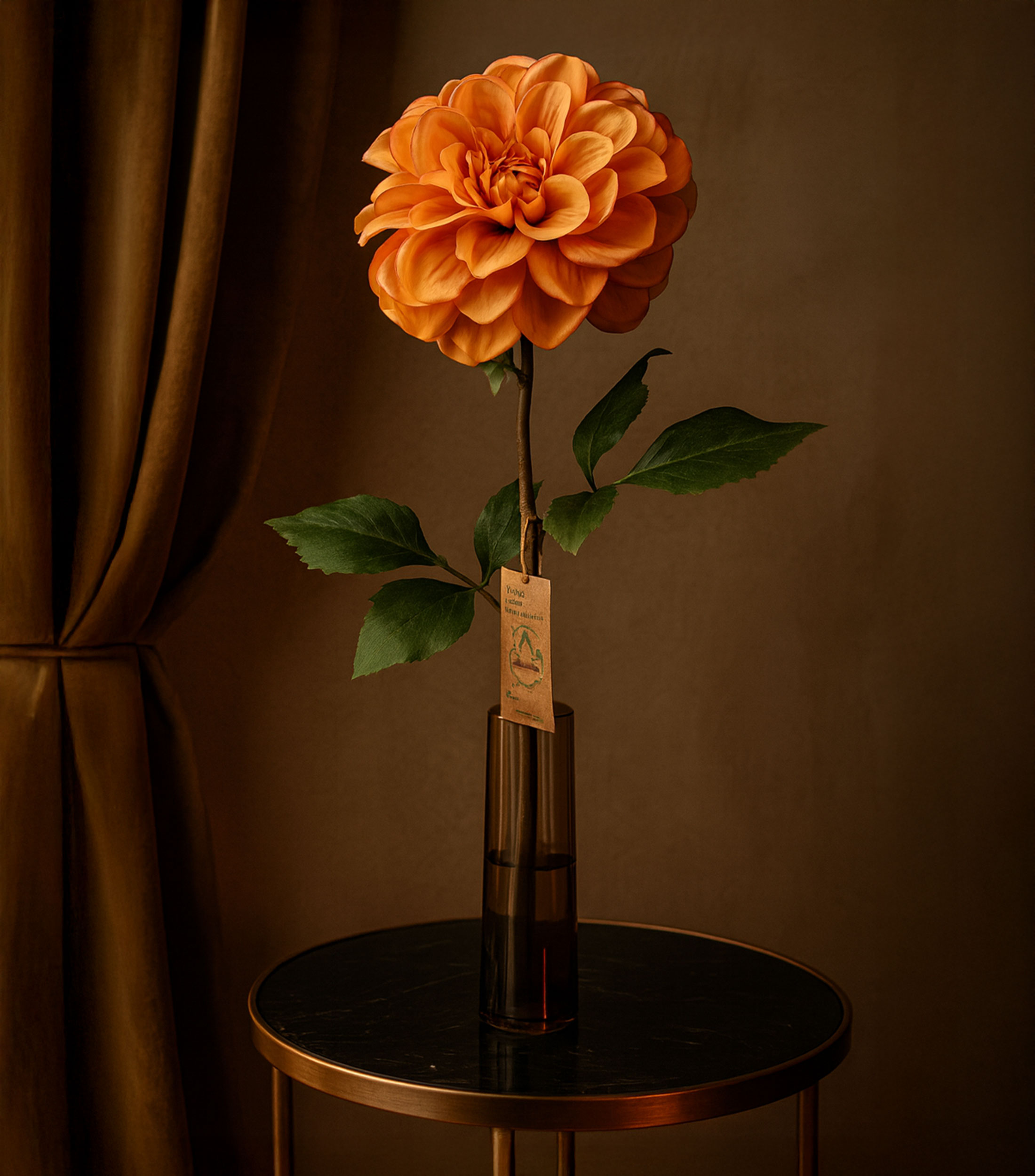 Flor Decorativa Dhalia Beige
