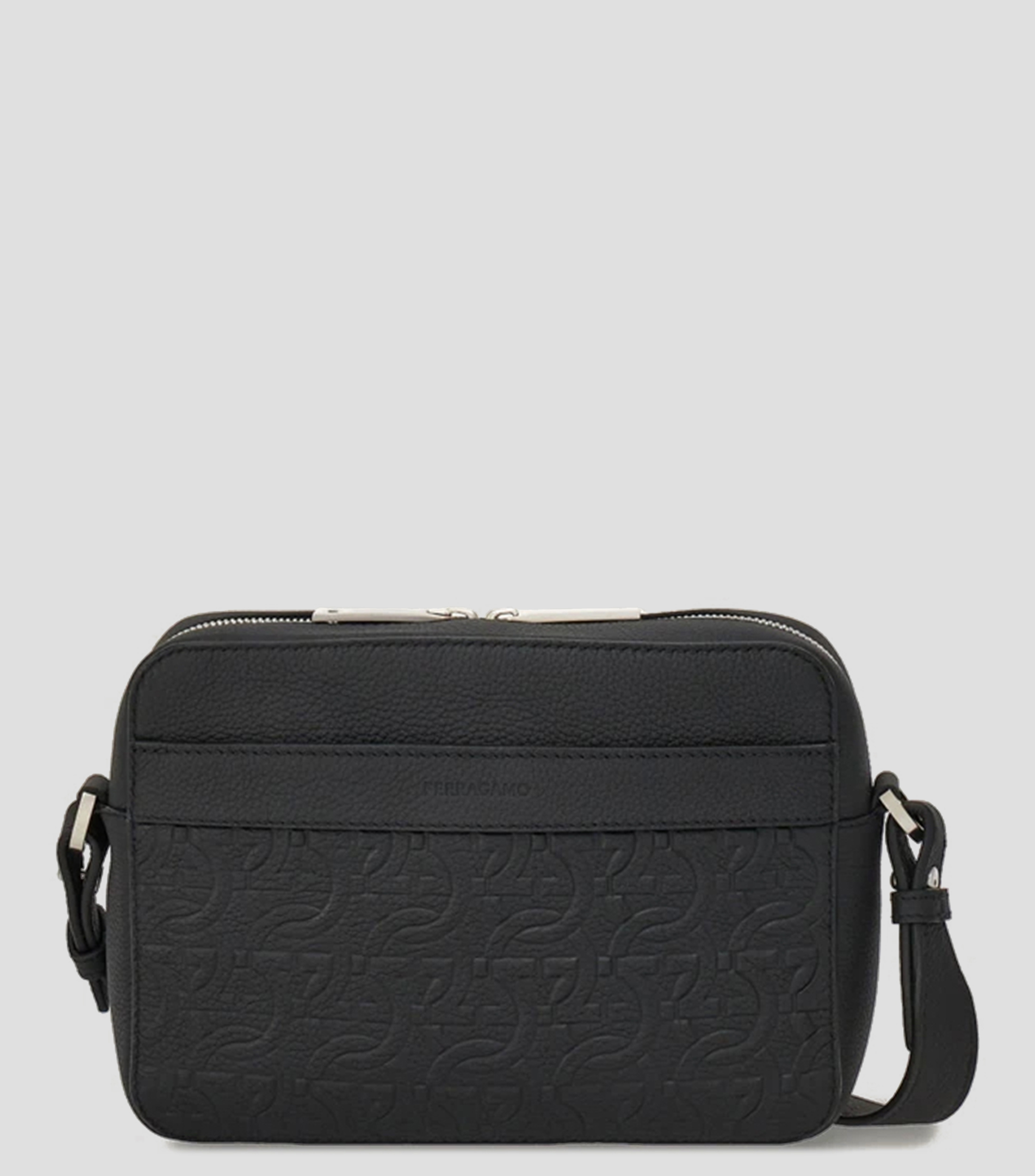 Bolso crossbody con gofrado Gancini Hombre